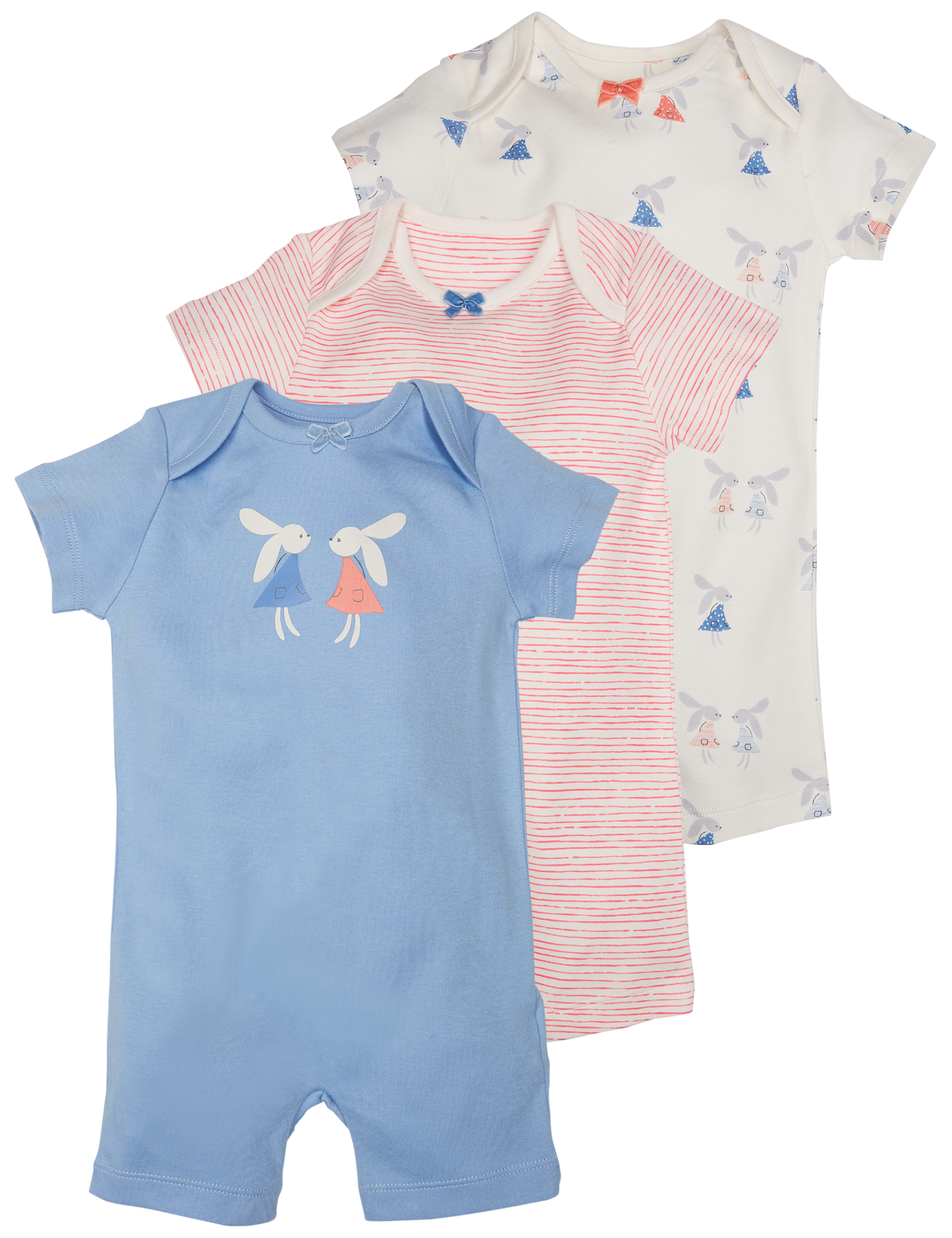 3 Pack Pure Cotton Floral  Rompers 7 of 7