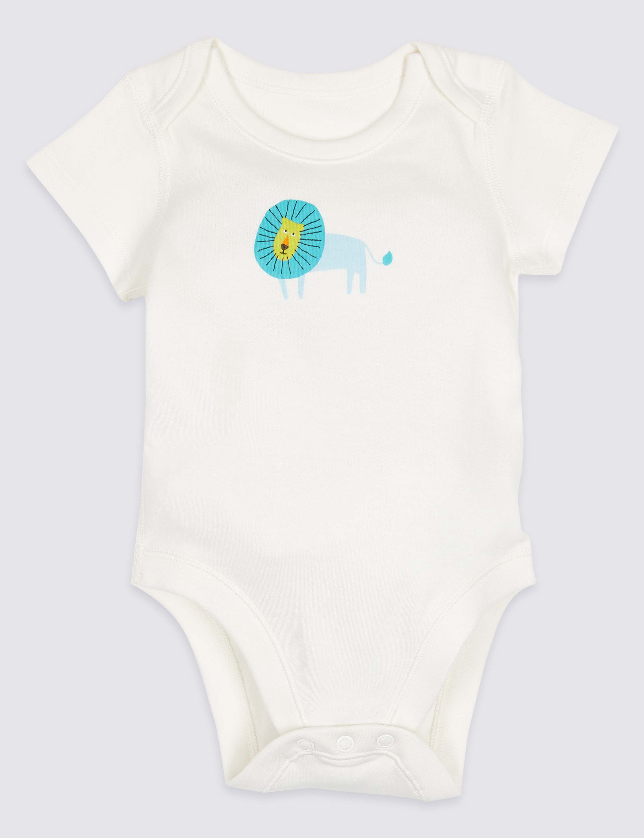 5 Pack Pure Cotton All Over Print Bodysuits 2 of 8