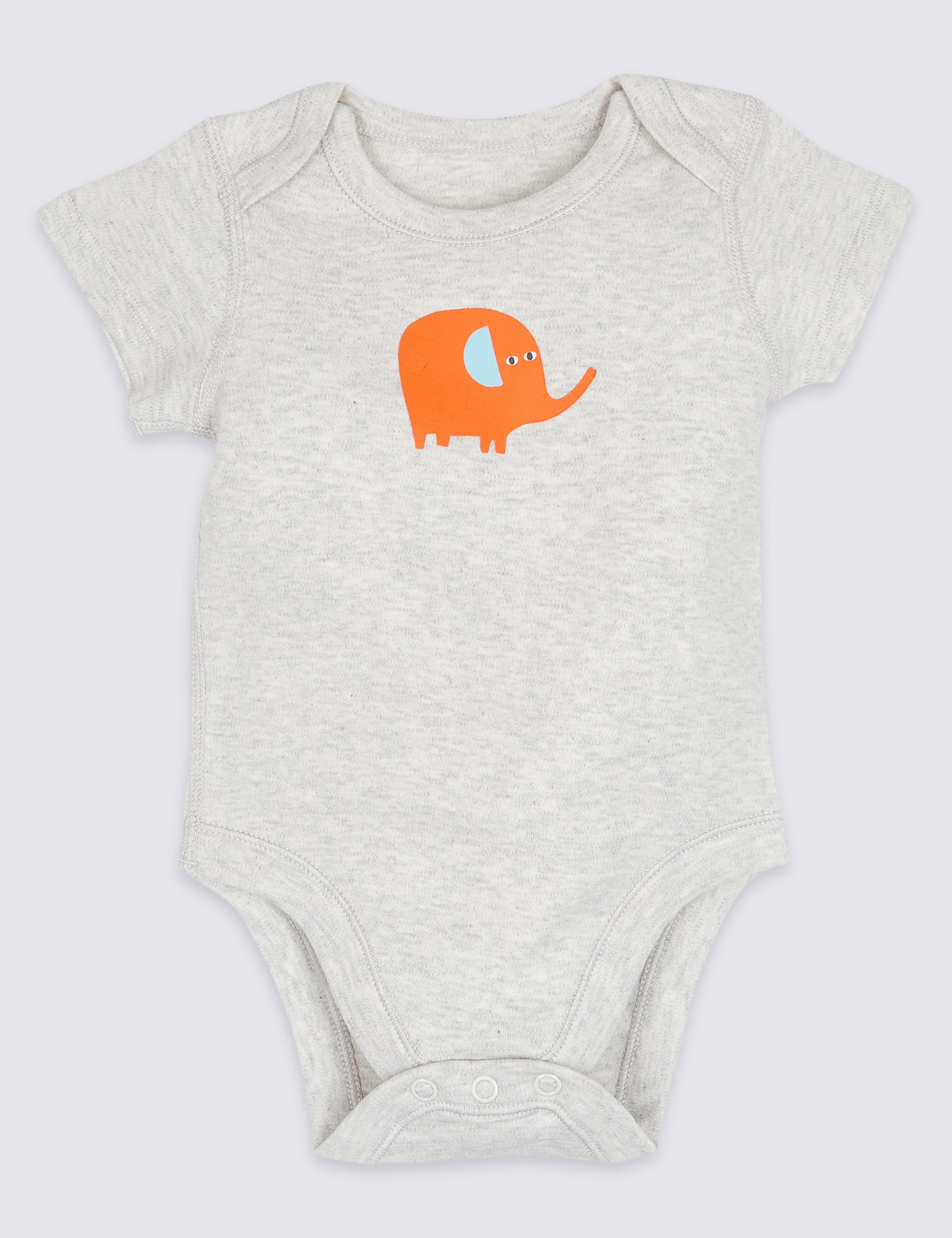 5 Pack Pure Cotton All Over Print Bodysuits 3 of 8