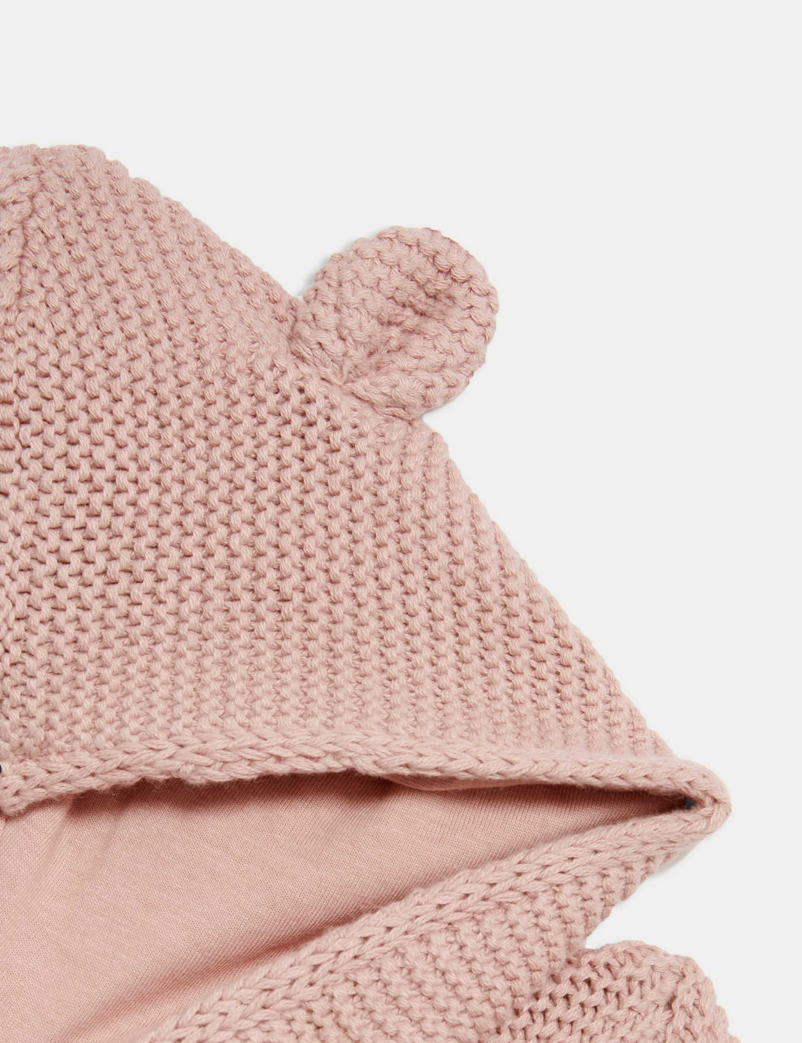 Pure Cotton Hooded Cardigan (7lbs-3 Yrs) 4 of 4