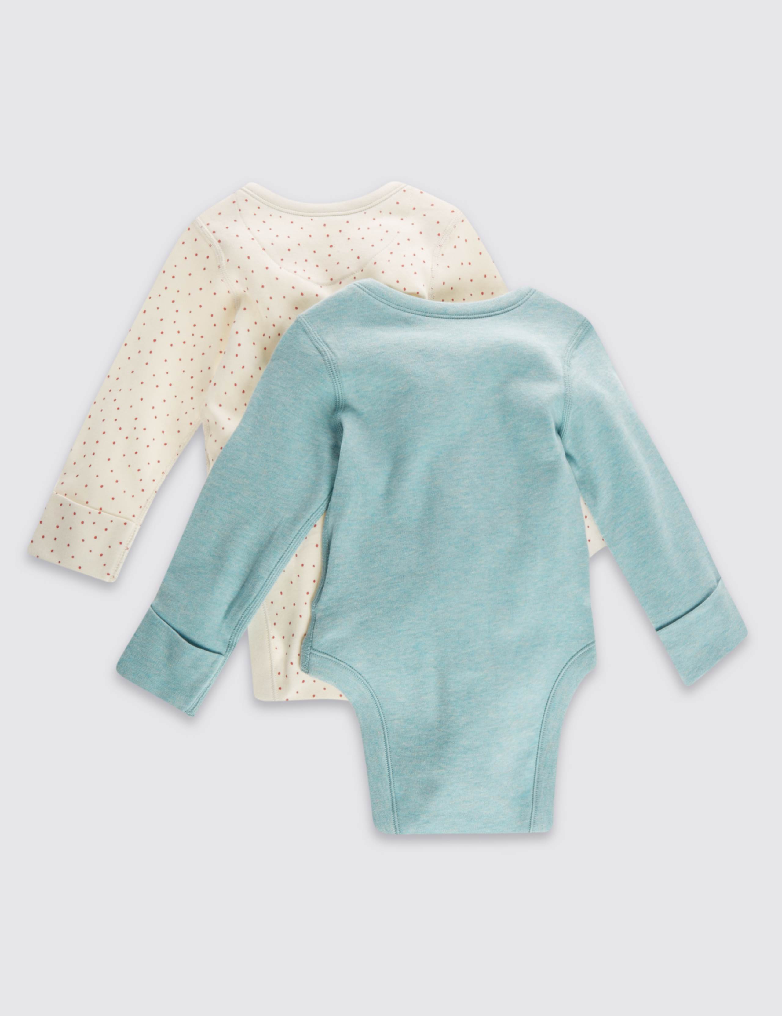 2 Pack Pure Cotton Bodysuits 2 of 6