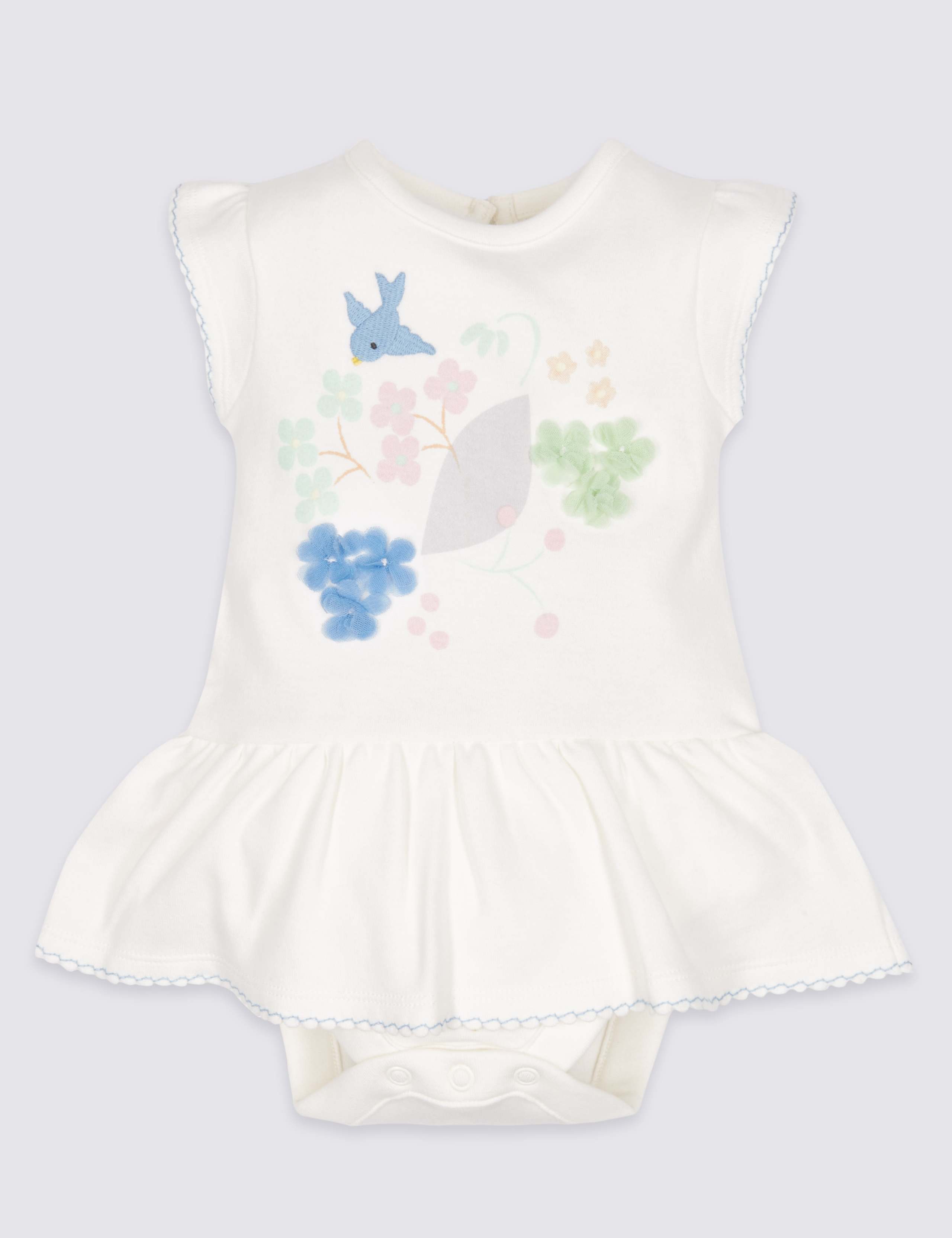 Pure Cotton Floral Jersey Body Dress 1 of 4