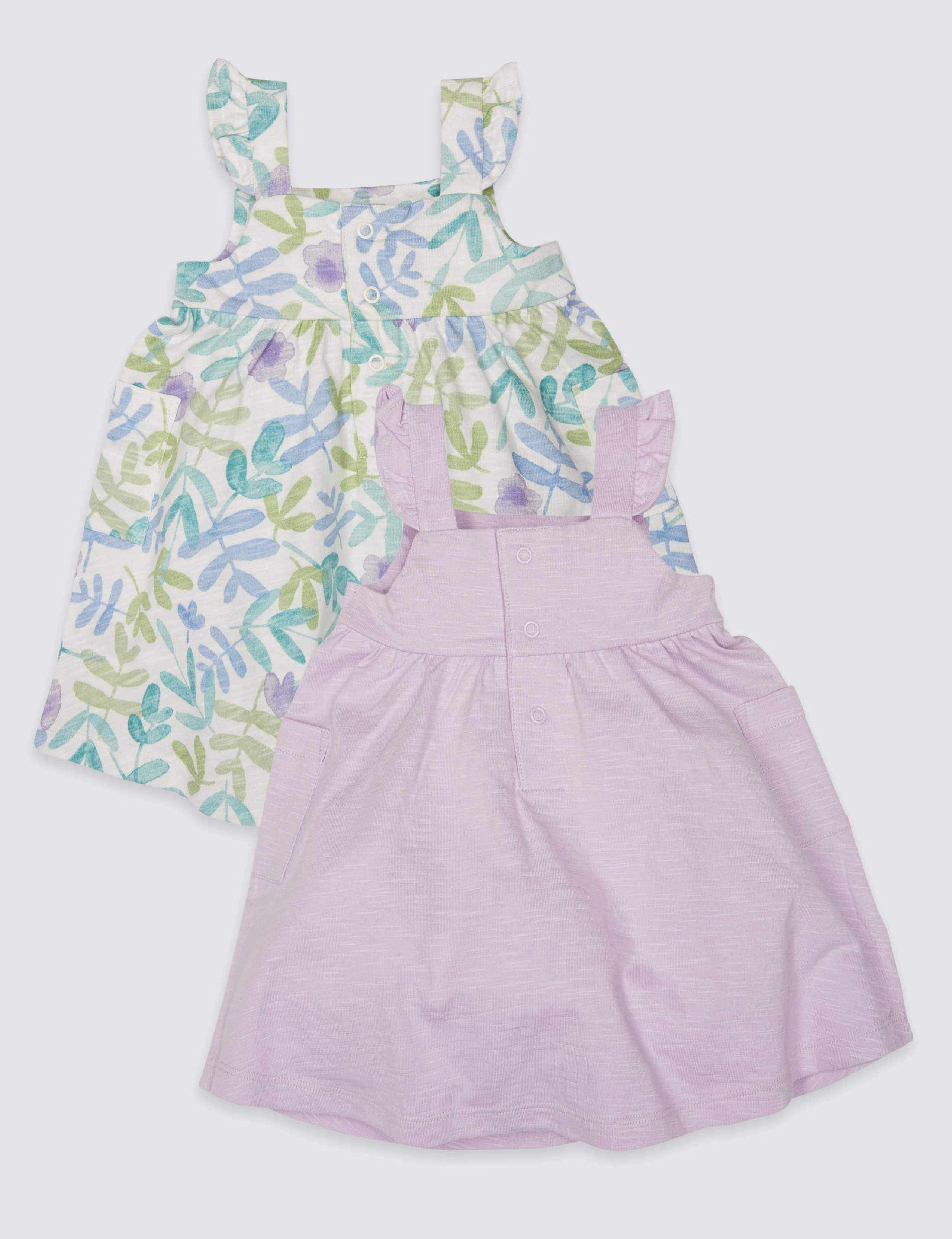 2 Pack Pure Cotton Jersey Dress 2 of 7