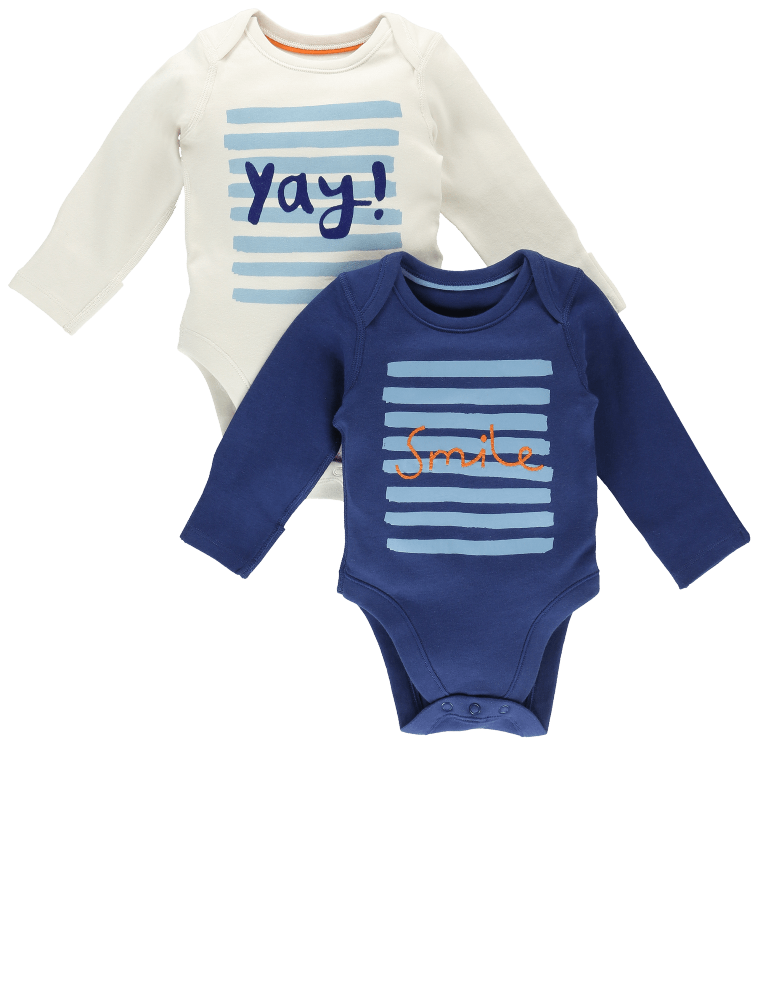 2 Pack Boys' Pure Cotton Bodysuits 5 of 6