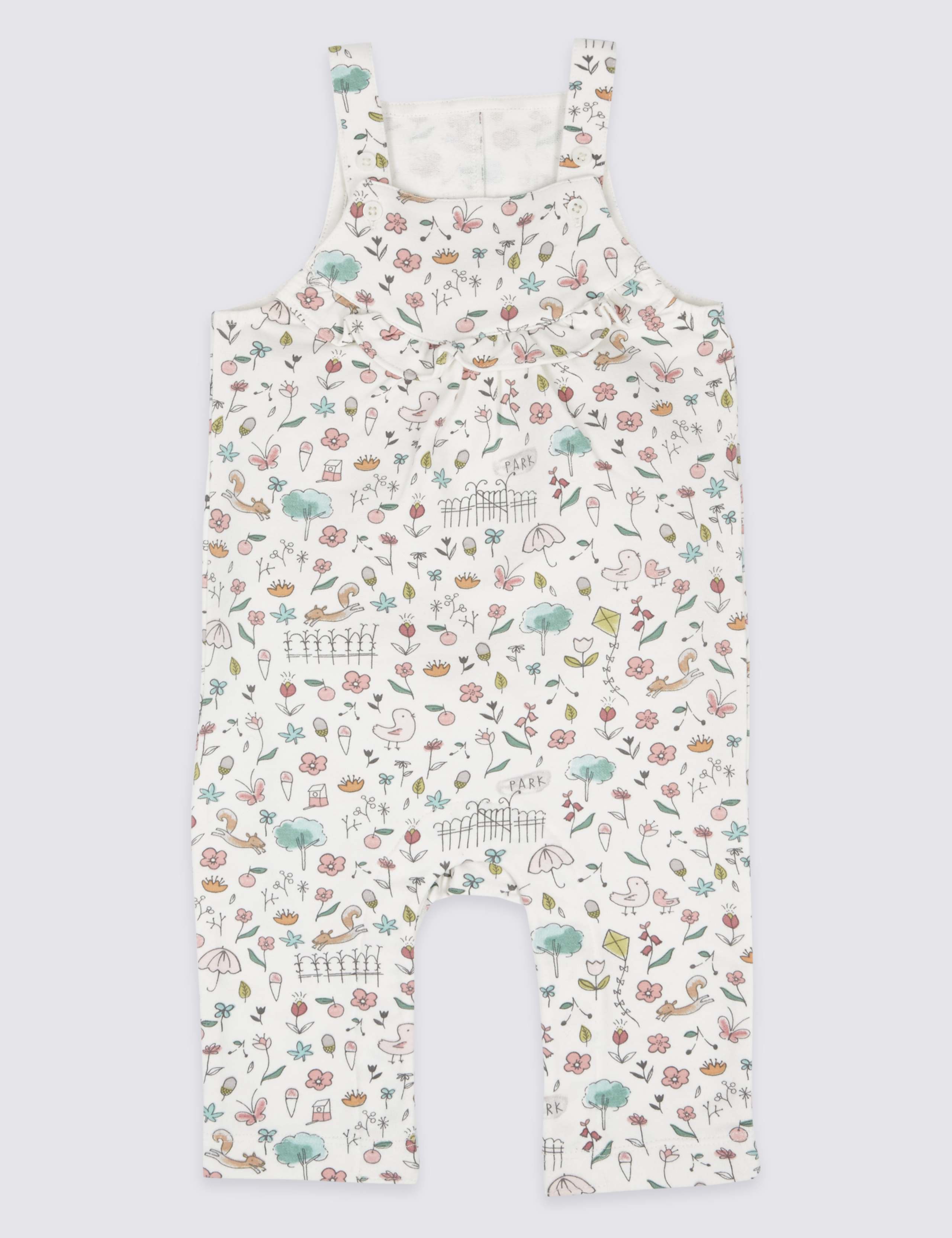 2 Piece Bodysuit & Frill Dungarees Outfit 4 of 9