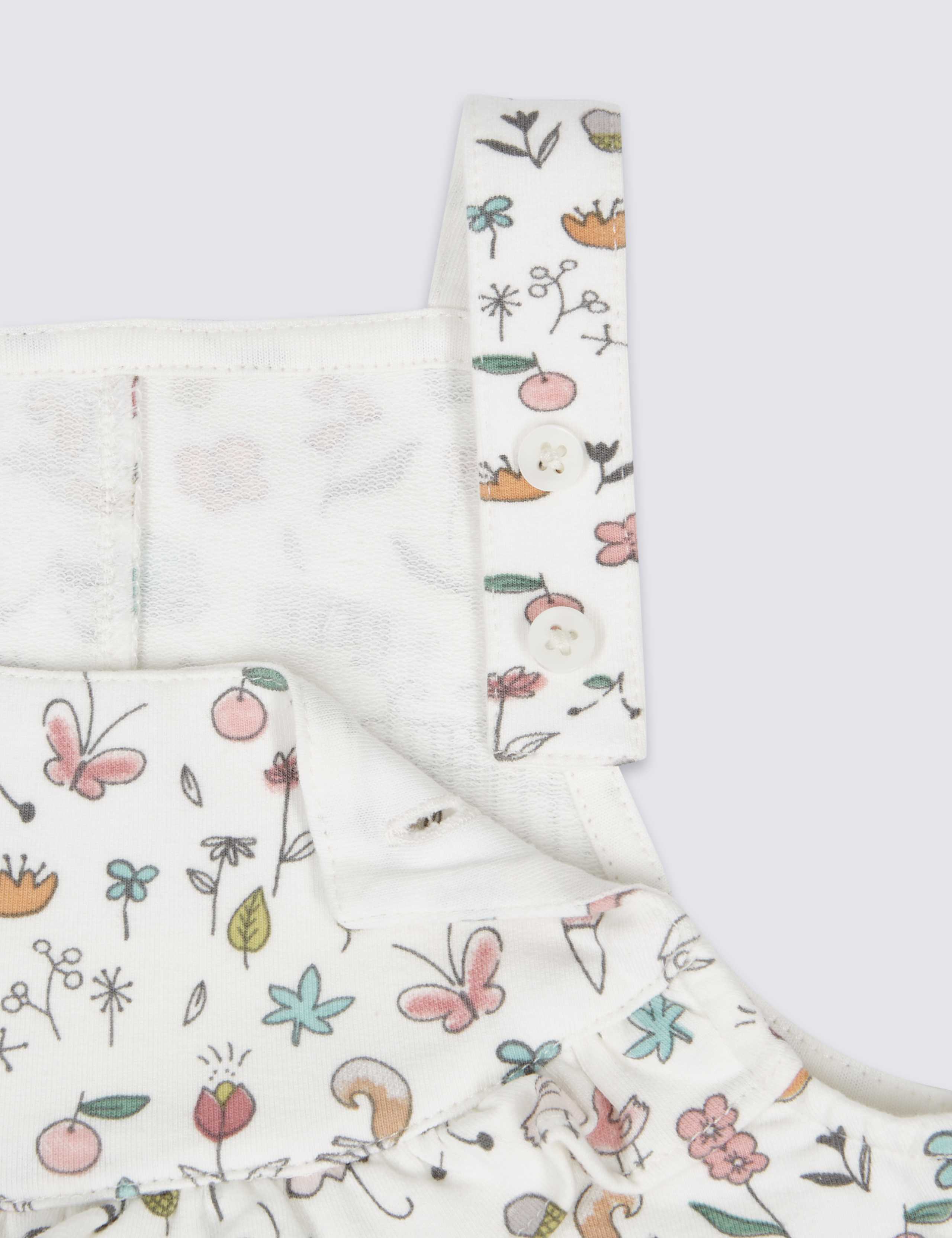 2 Piece Bodysuit & Frill Dungarees Outfit 7 of 9