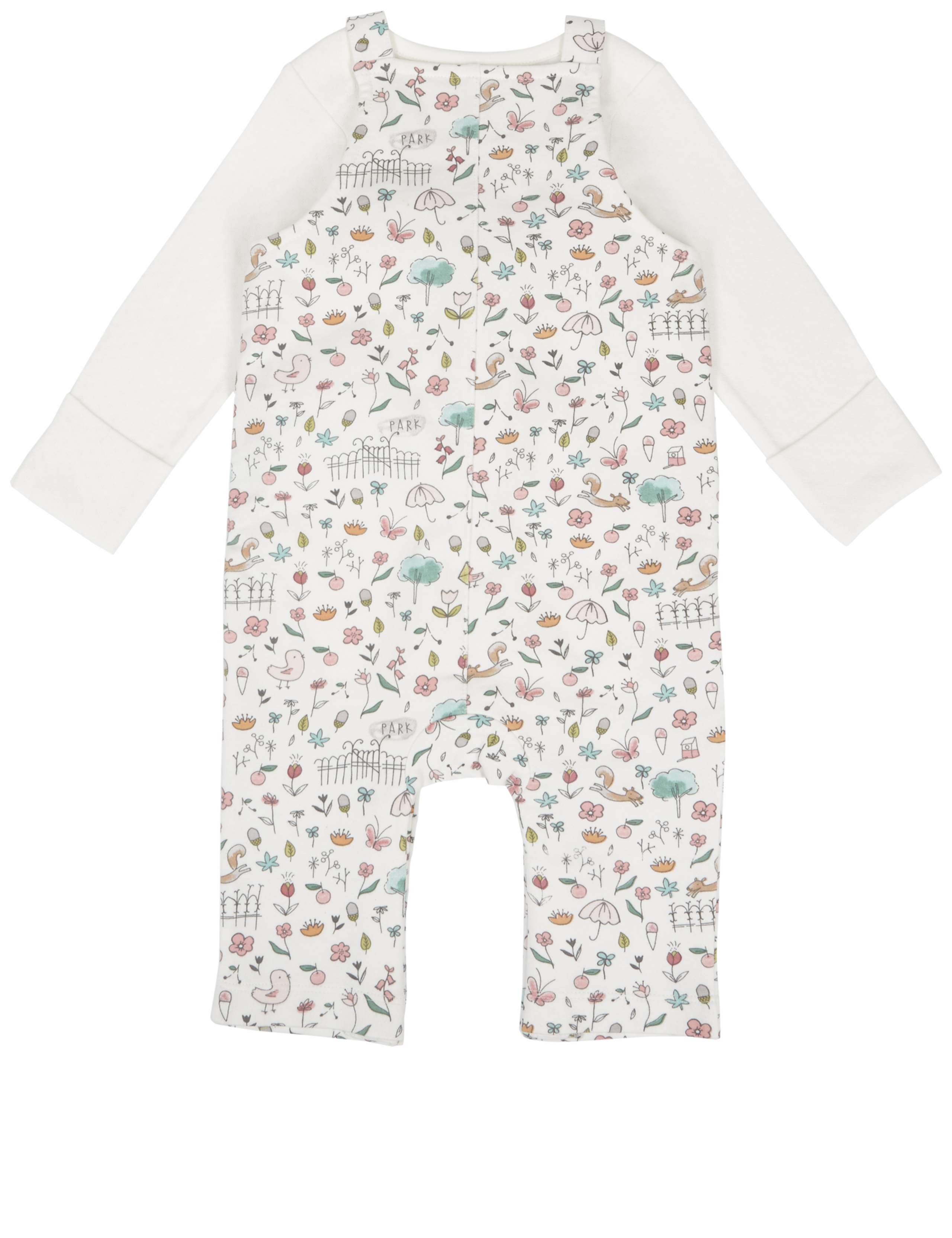 2 Piece Bodysuit & Frill Dungarees Outfit 9 of 9
