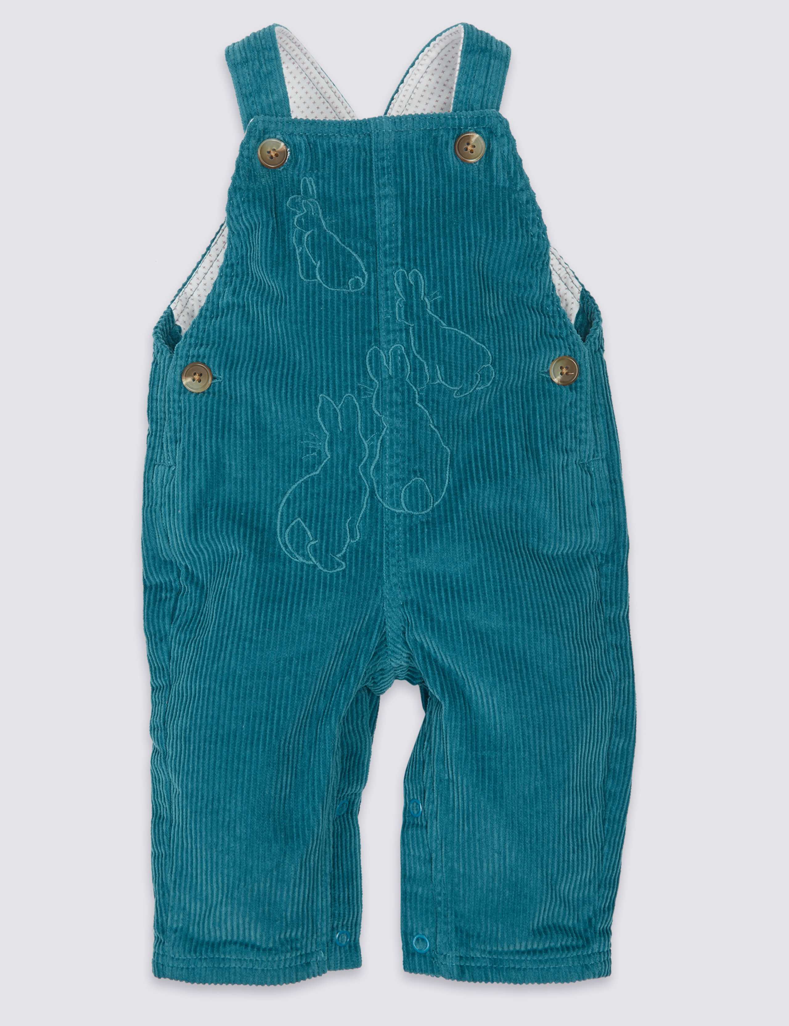 Pure Cotton Peter Rabbit™ Bodysuit & Dungarees Outfit 3 of 7