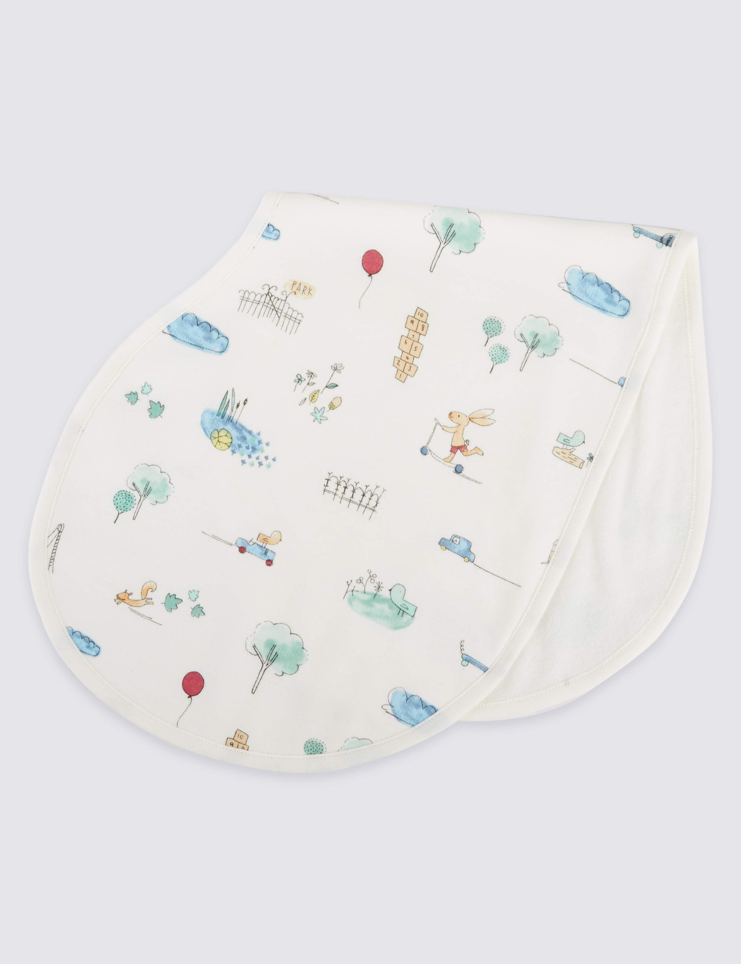 3 Pack Pure Cotton Burp Cloths 4 of 5