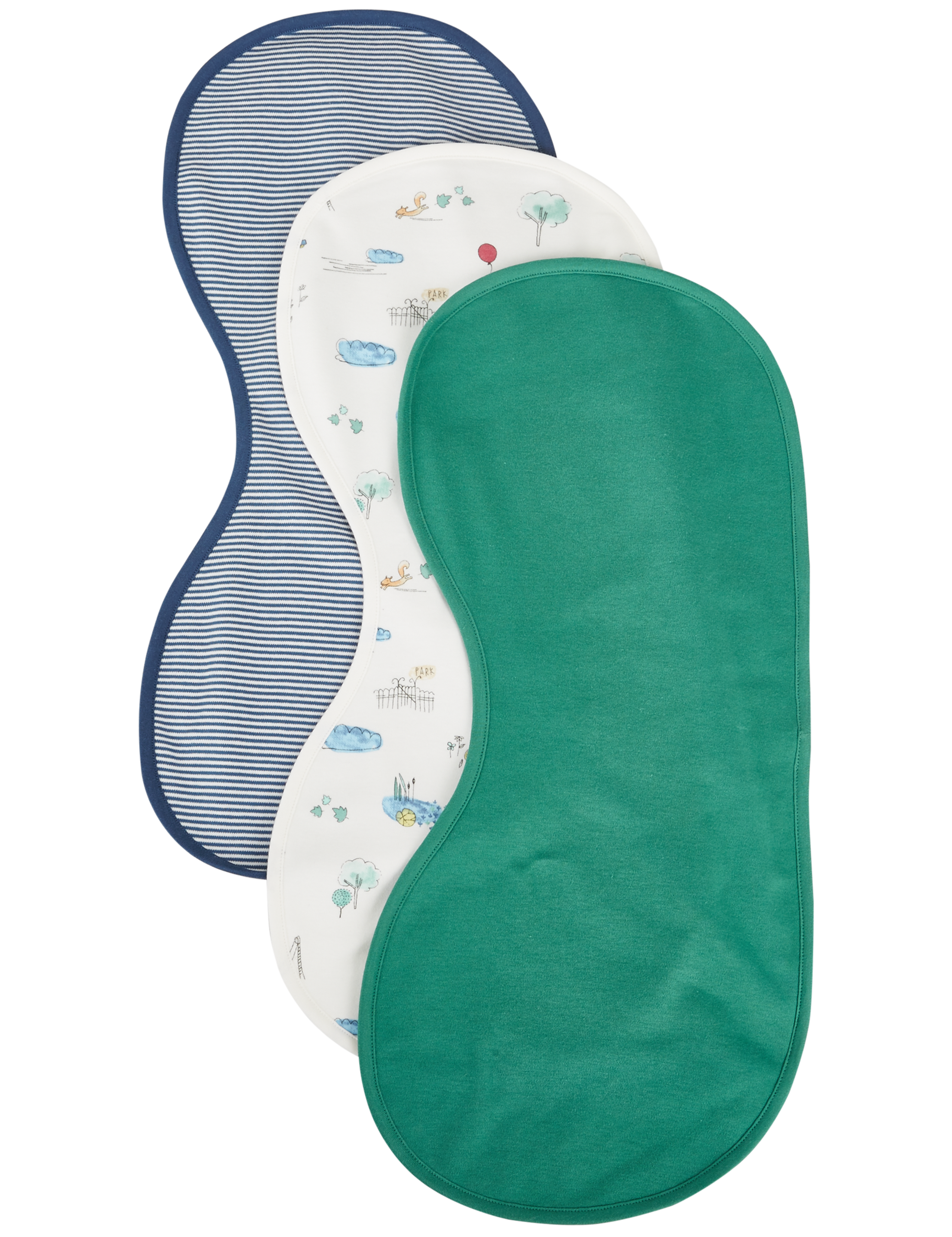 3 Pack Pure Cotton Burp Cloths 5 of 5