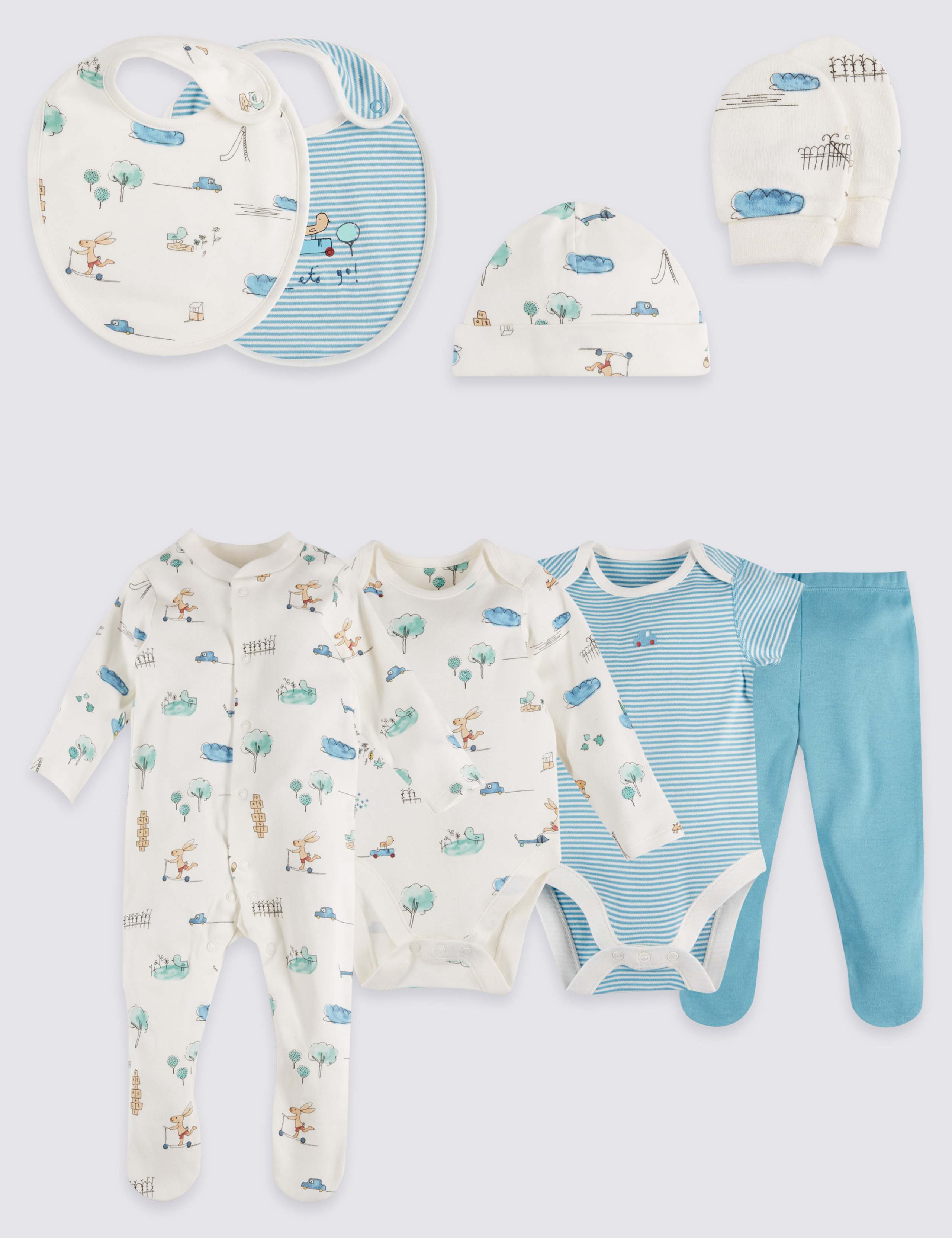 8 Piece Pure Cotton Outfit 1 of 9