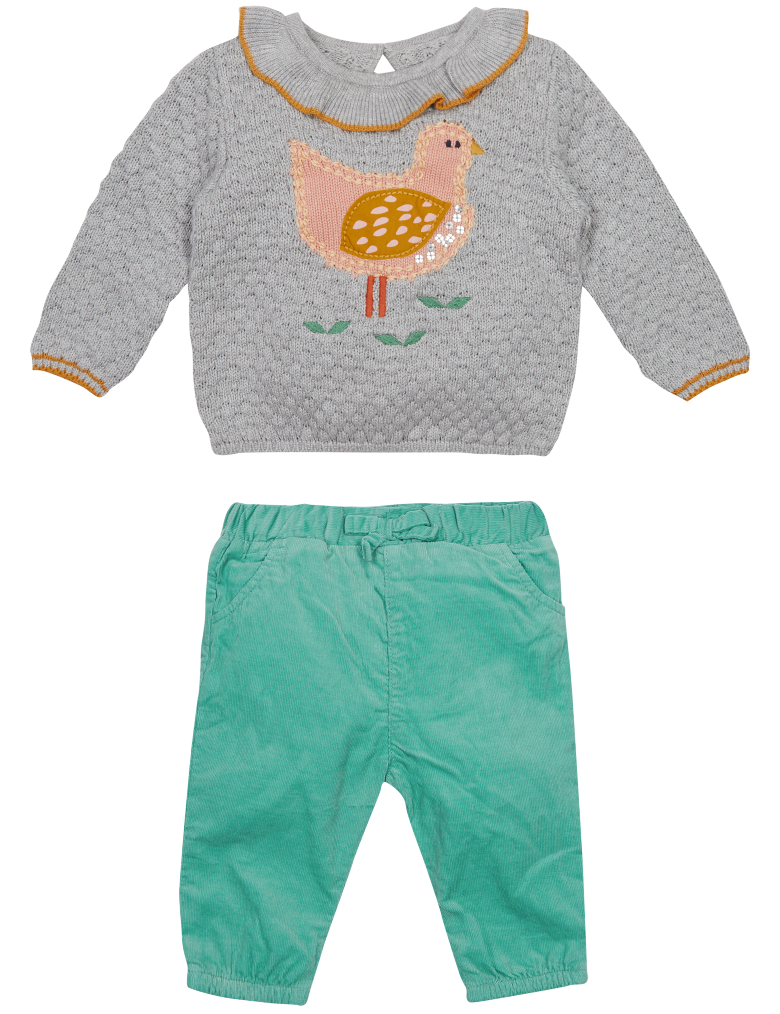2 Piece Bird Jumper & Cord Bottom Outfit 6 of 7