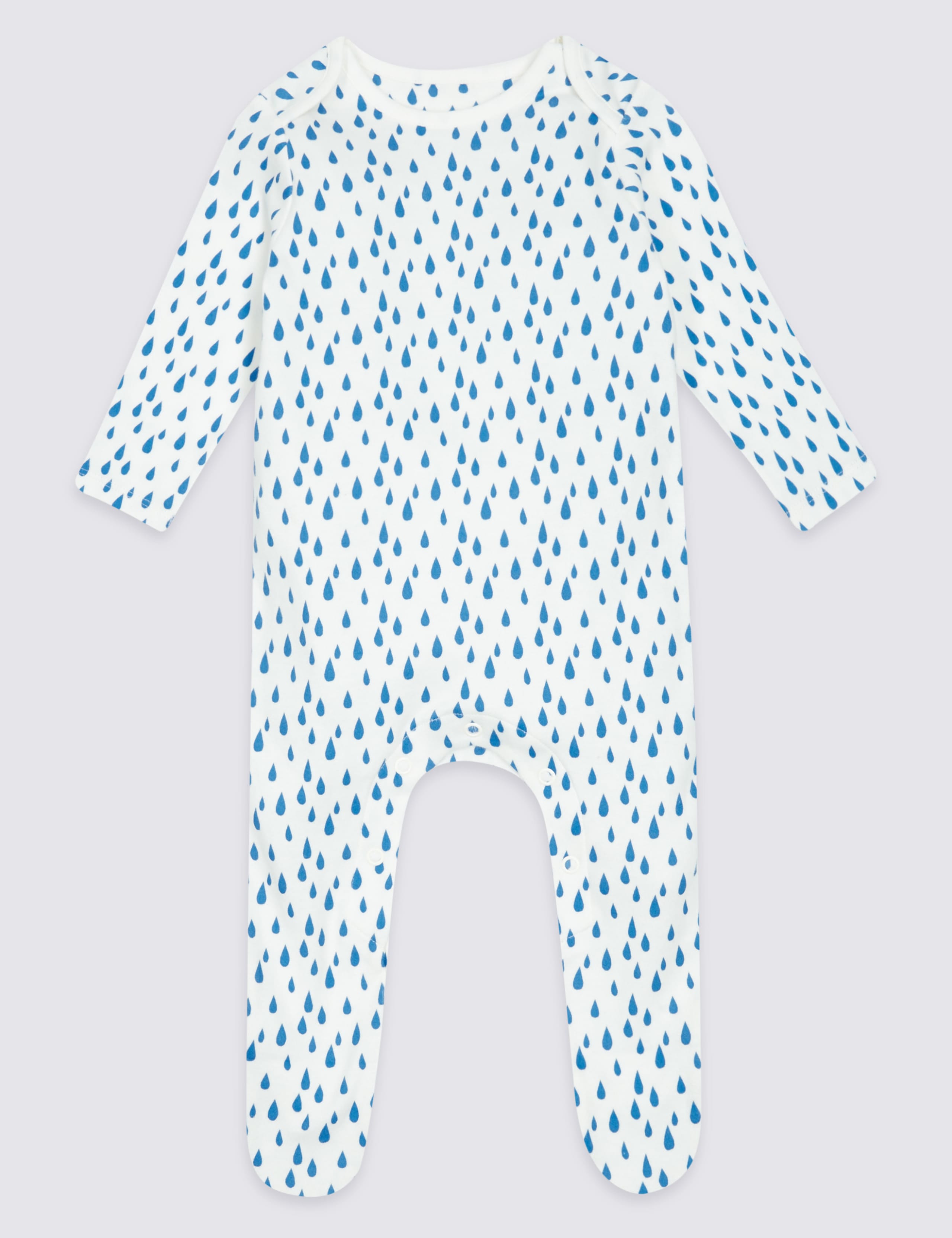 2 Pack Printed Pure Cotton Sleepsuits 3 of 8