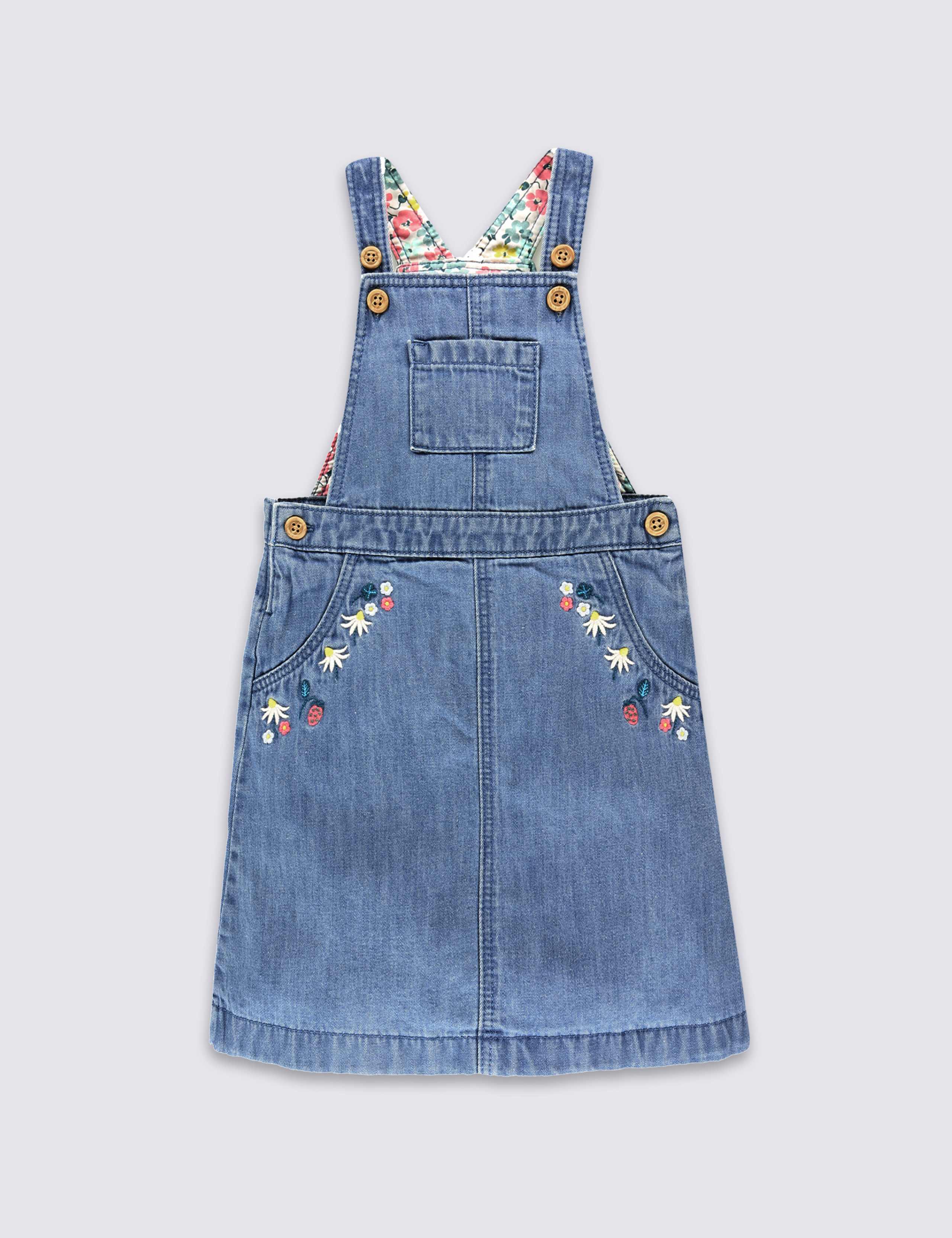 Denim Dungaree Dress 1 of 6