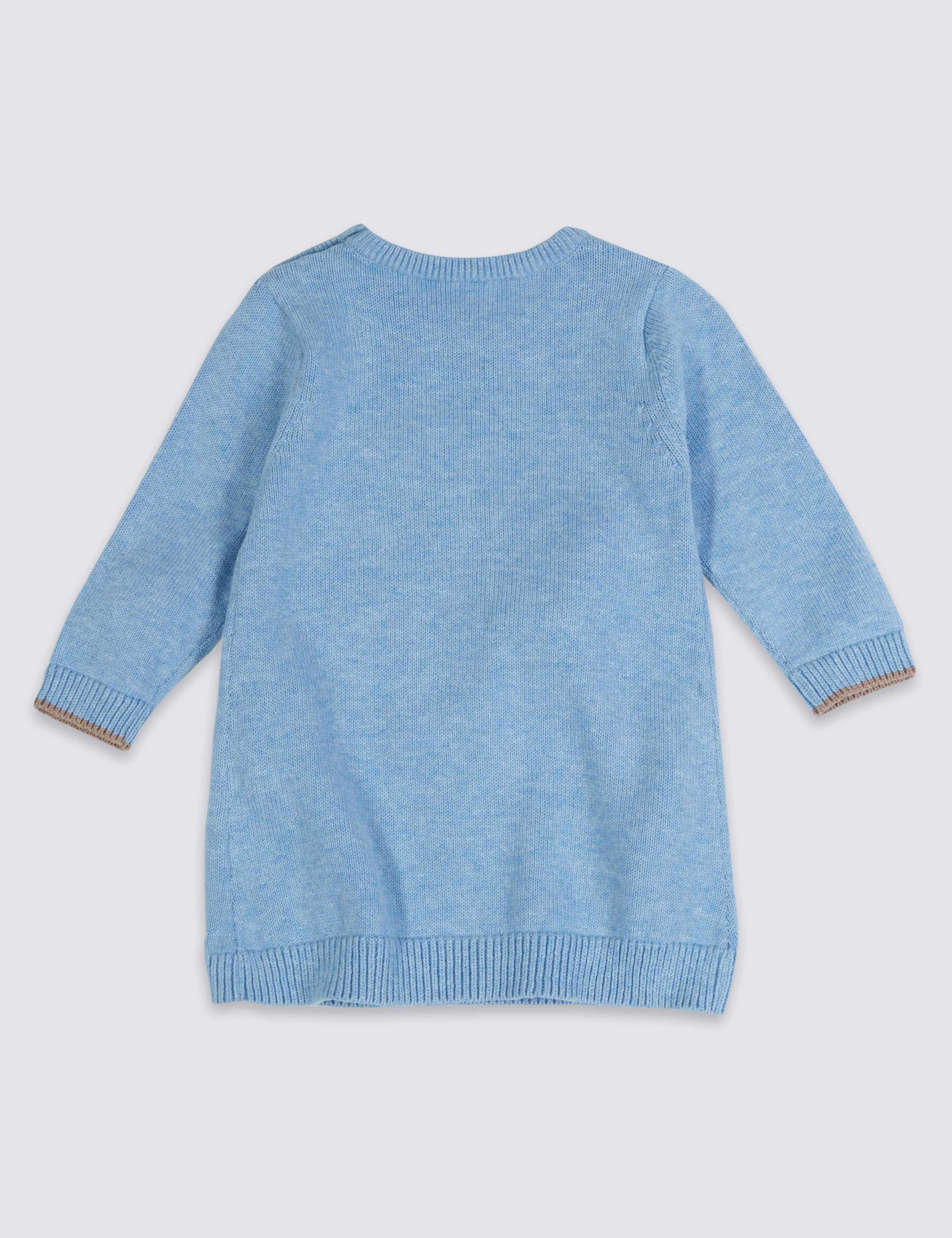 2 Piece Baby Knitted Dress with Tights 3 of 5