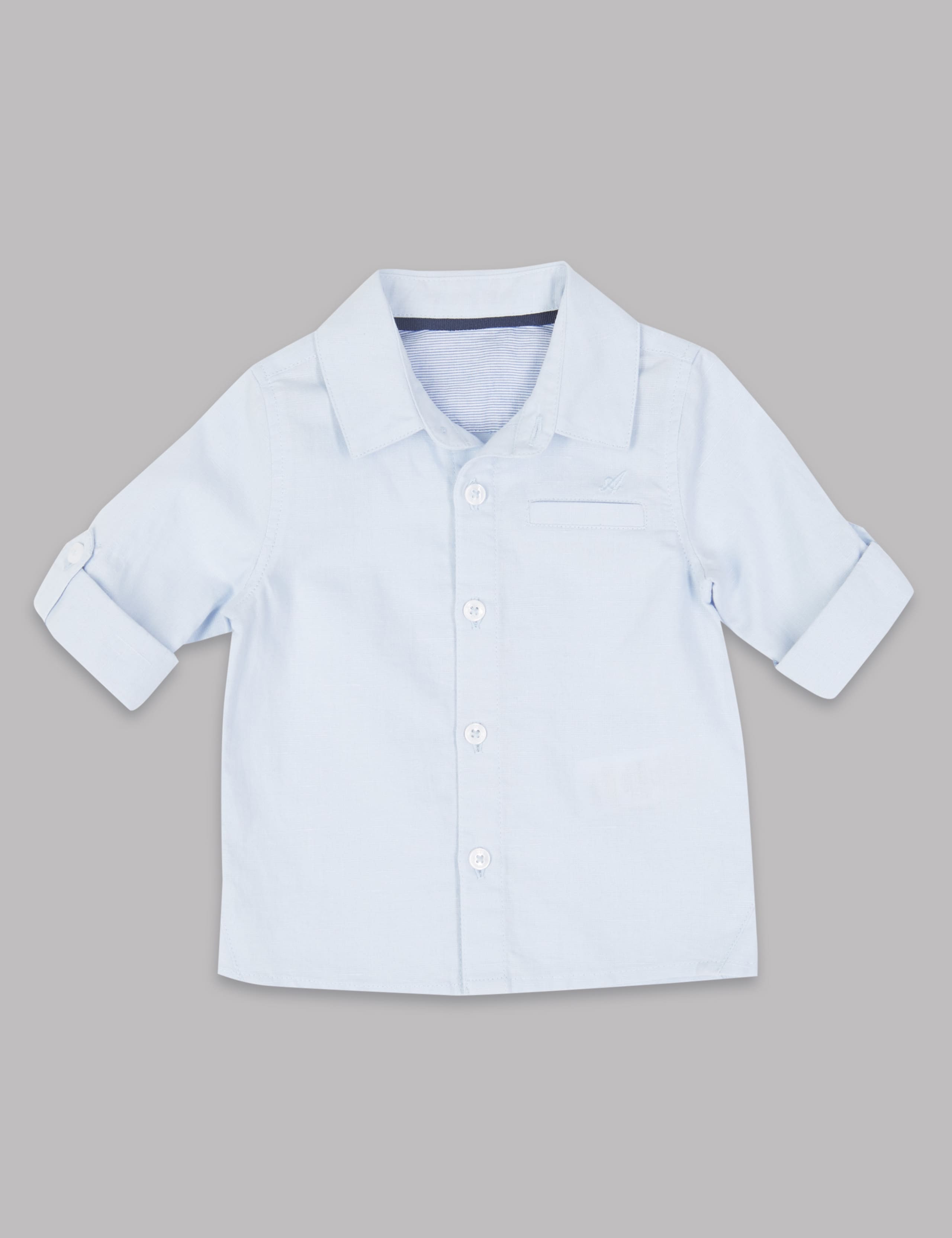 Linen Blend Long Sleeve Shirt 1 of 3