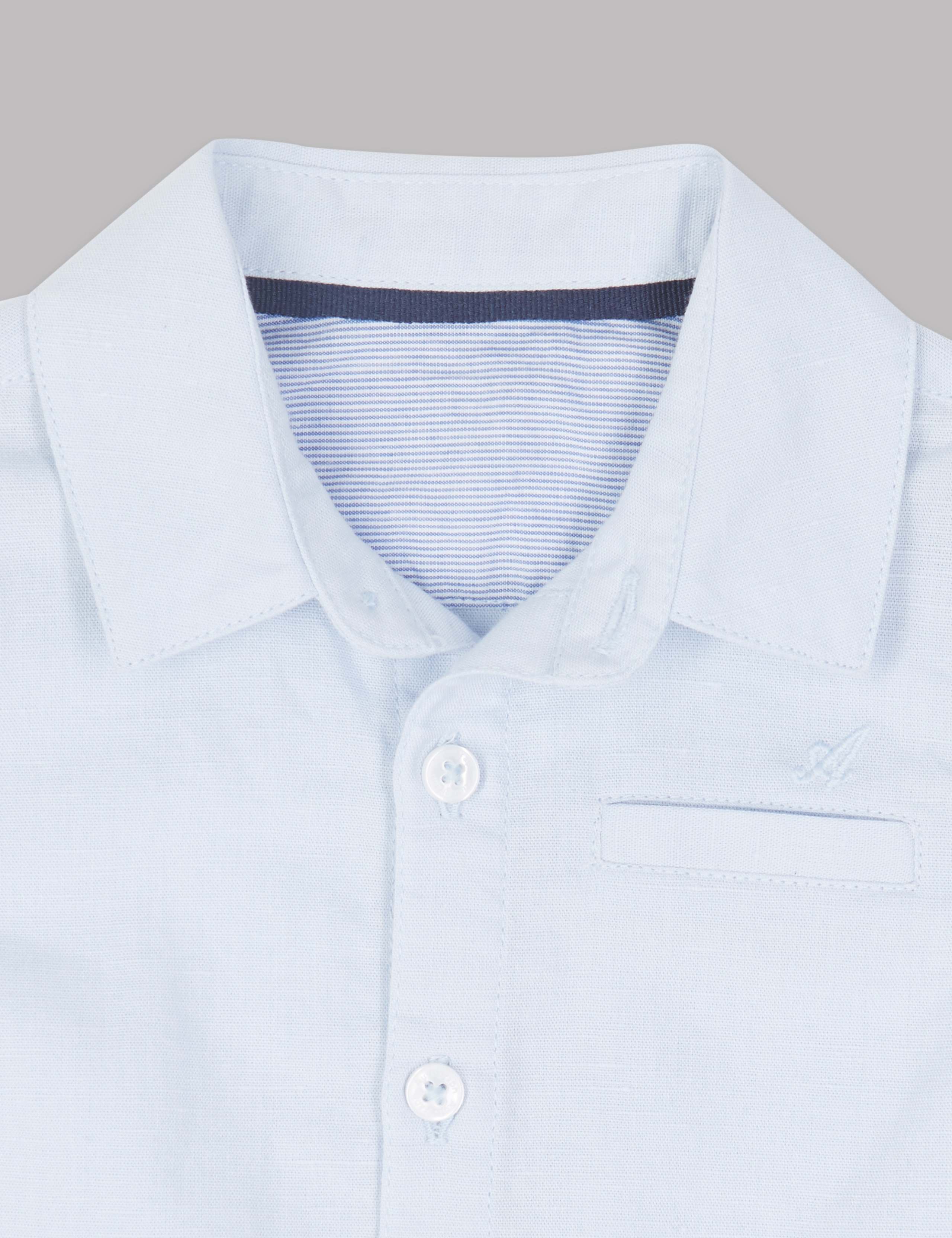 Linen Blend Long Sleeve Shirt 3 of 3