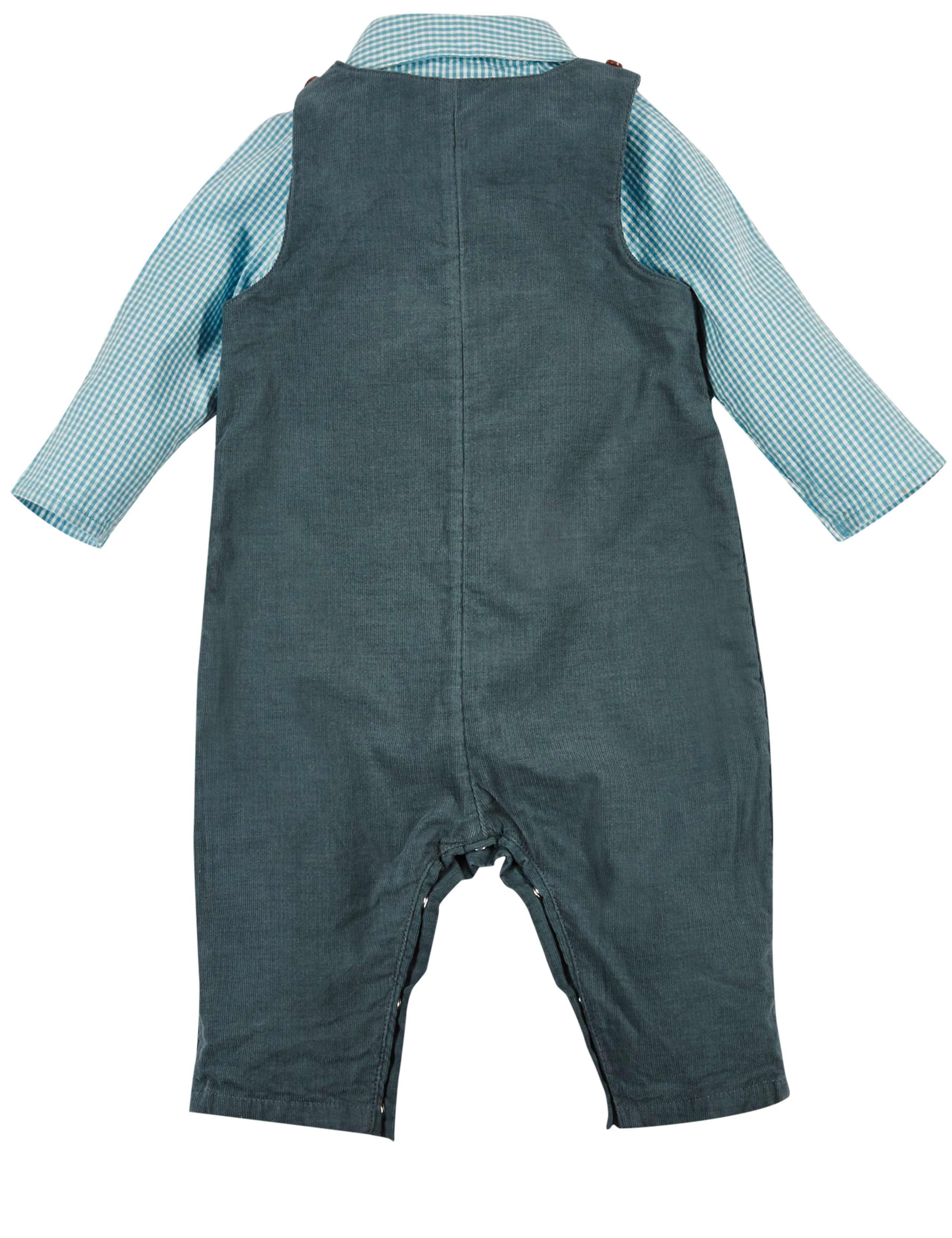 2 Piece Cord Dungarees & Woven Bodysuit Outfit 7 of 7