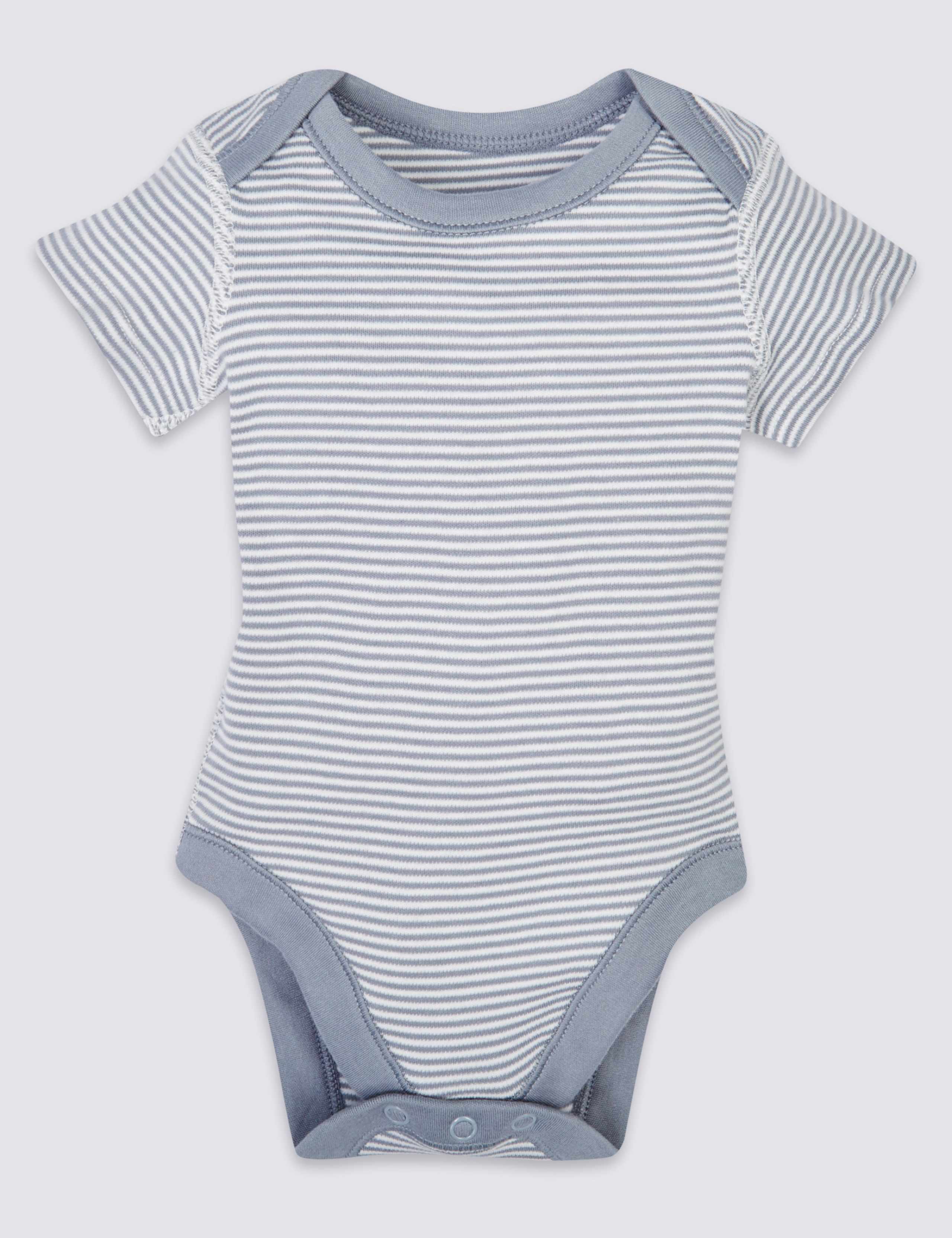 5 Pack Safari Animal Cotton Bodysuits 4 of 7