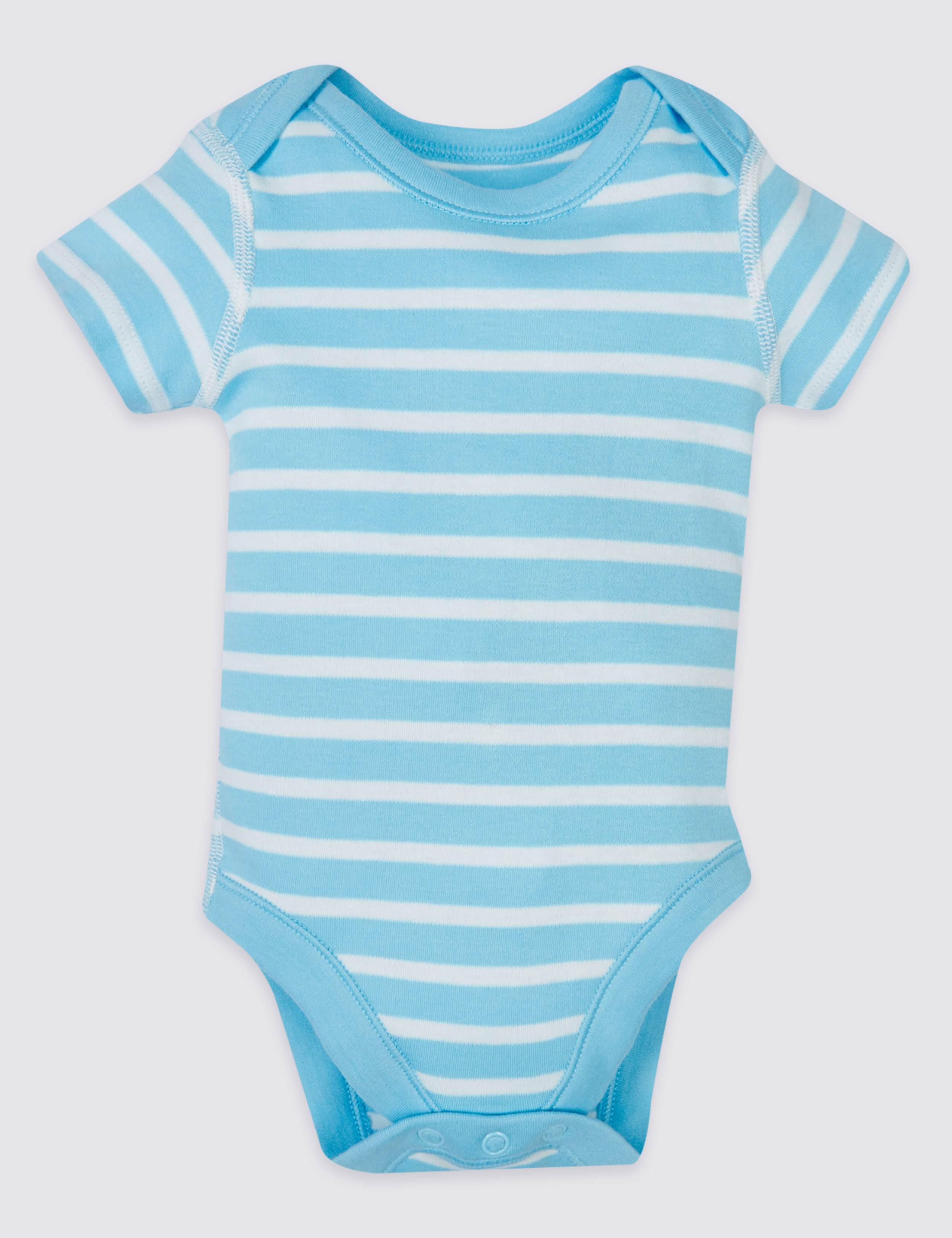 5 Pack Safari Animal Cotton Bodysuits 5 of 7