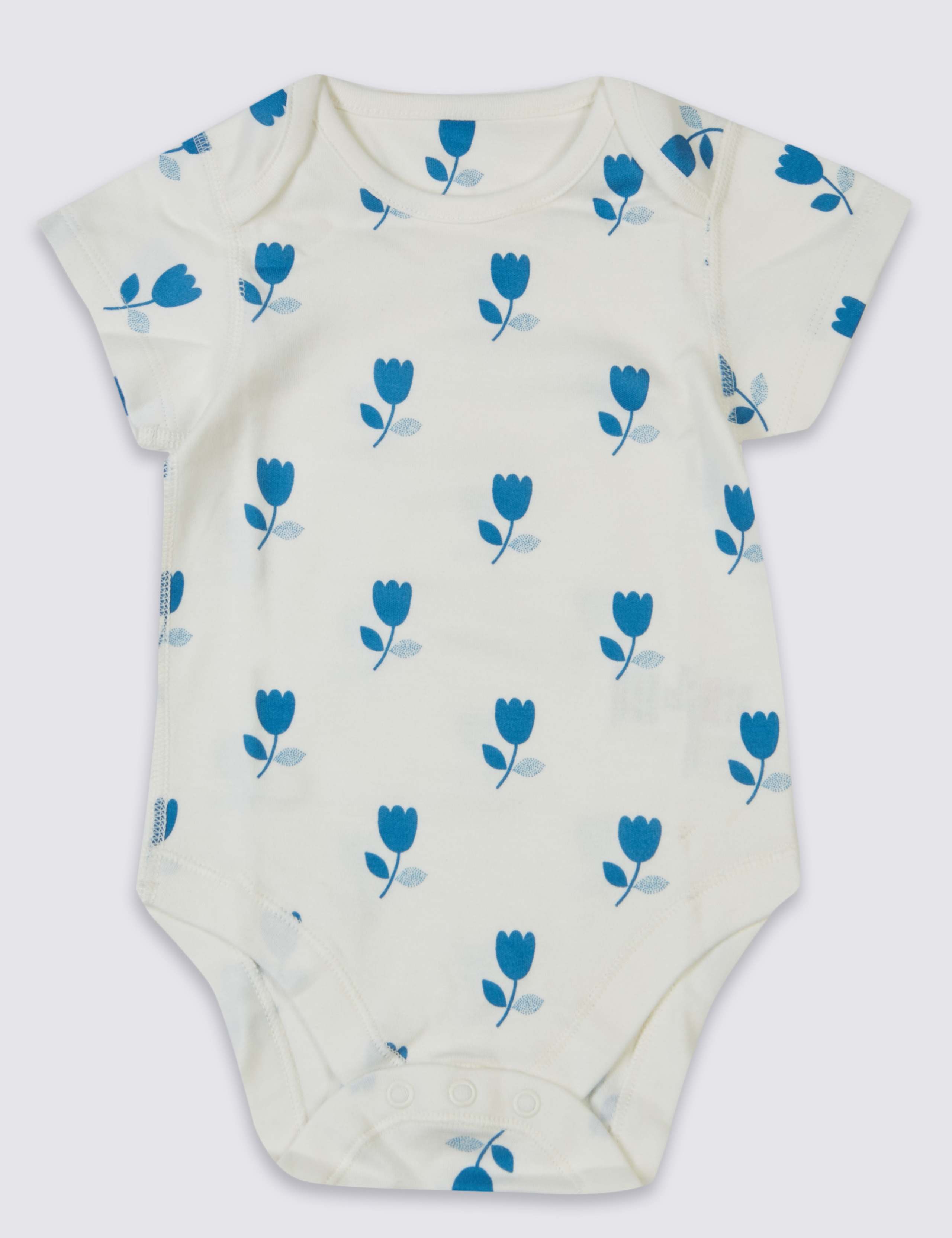 5 Pack Pure Cotton Flat Seams Bodysuits 4 of 6