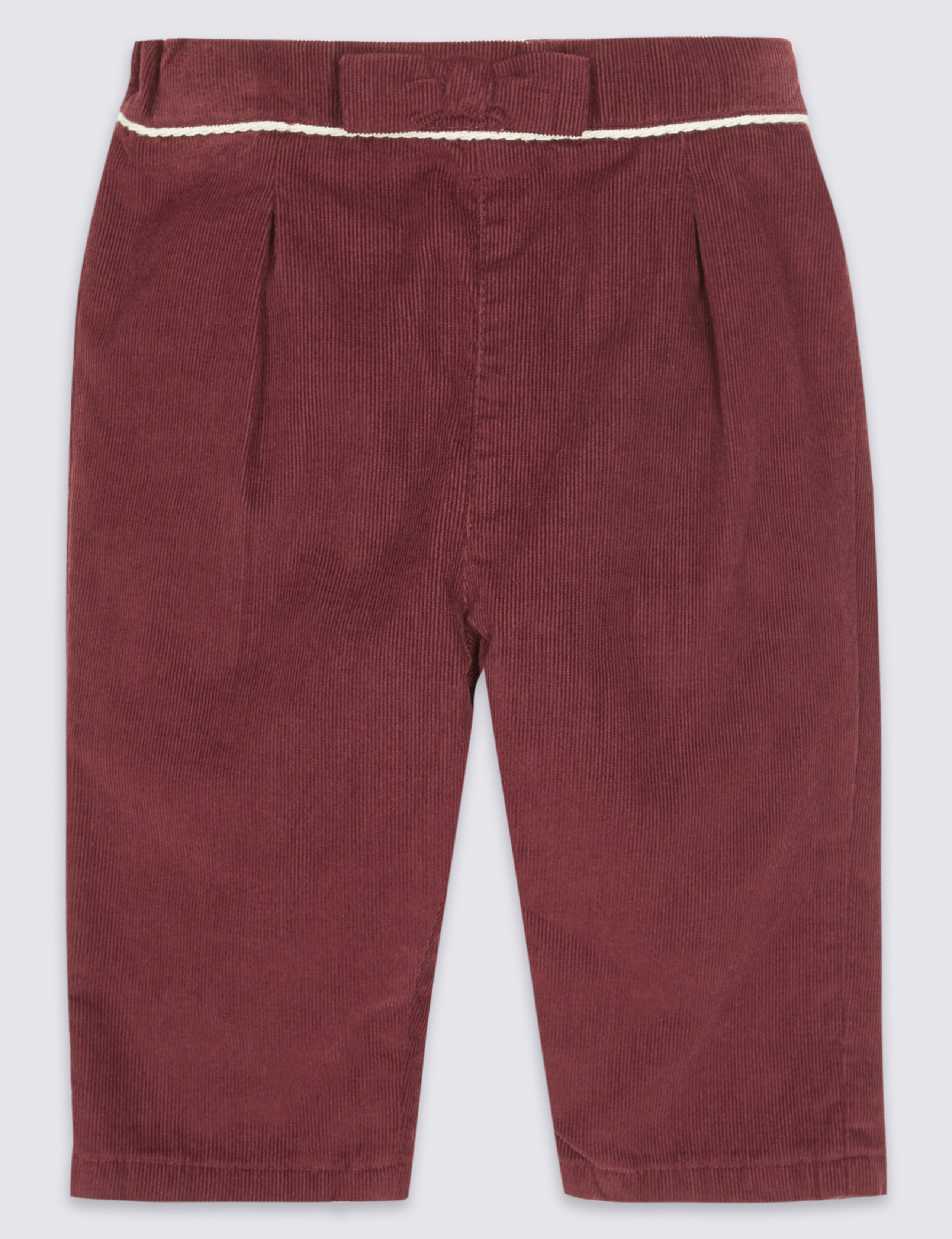 Pure Cotton Bow Cord Trousers 1 of 4
