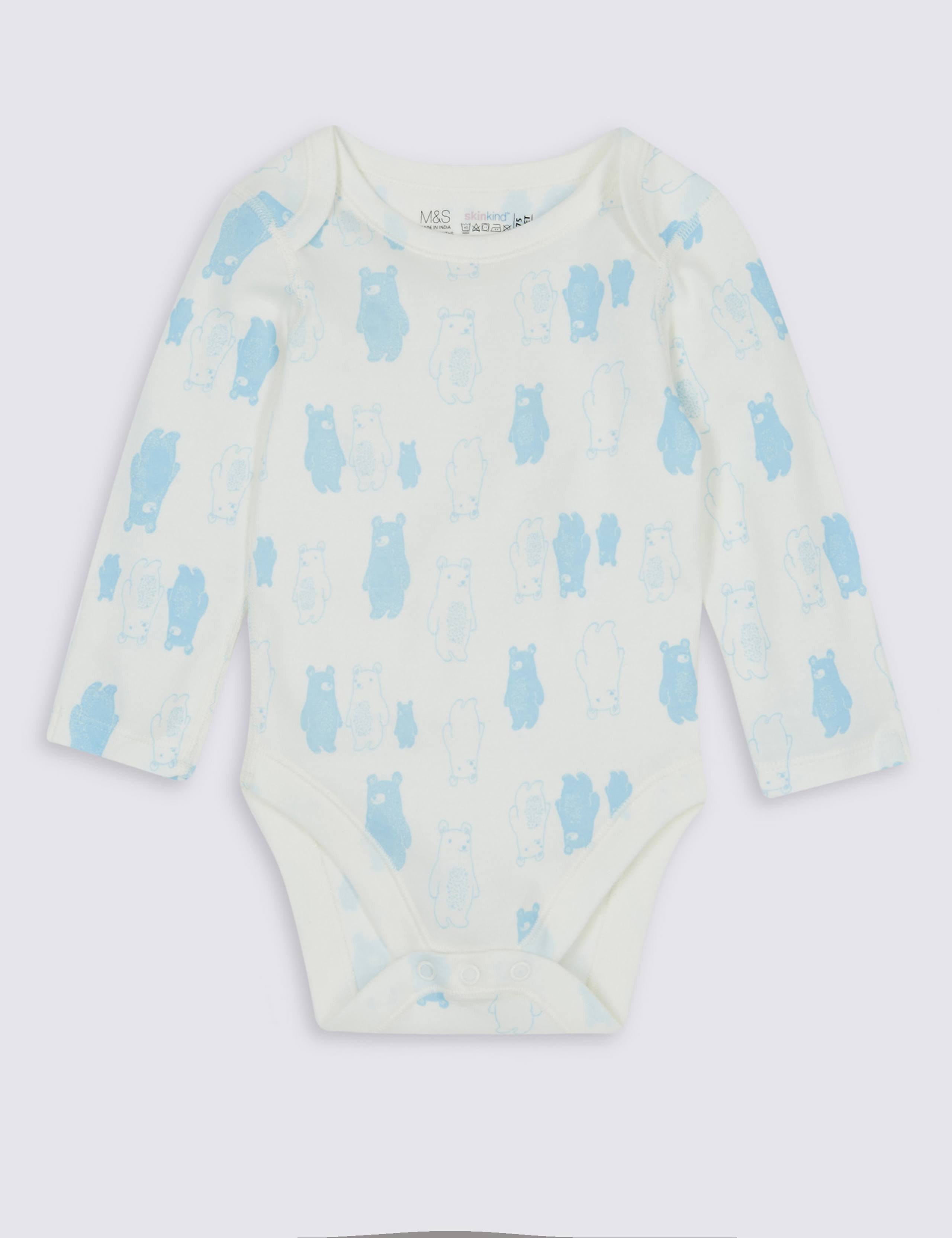 7 Pack Boys Bear Skin Kind™ Long Sleeve Bodysuits 2 of 7
