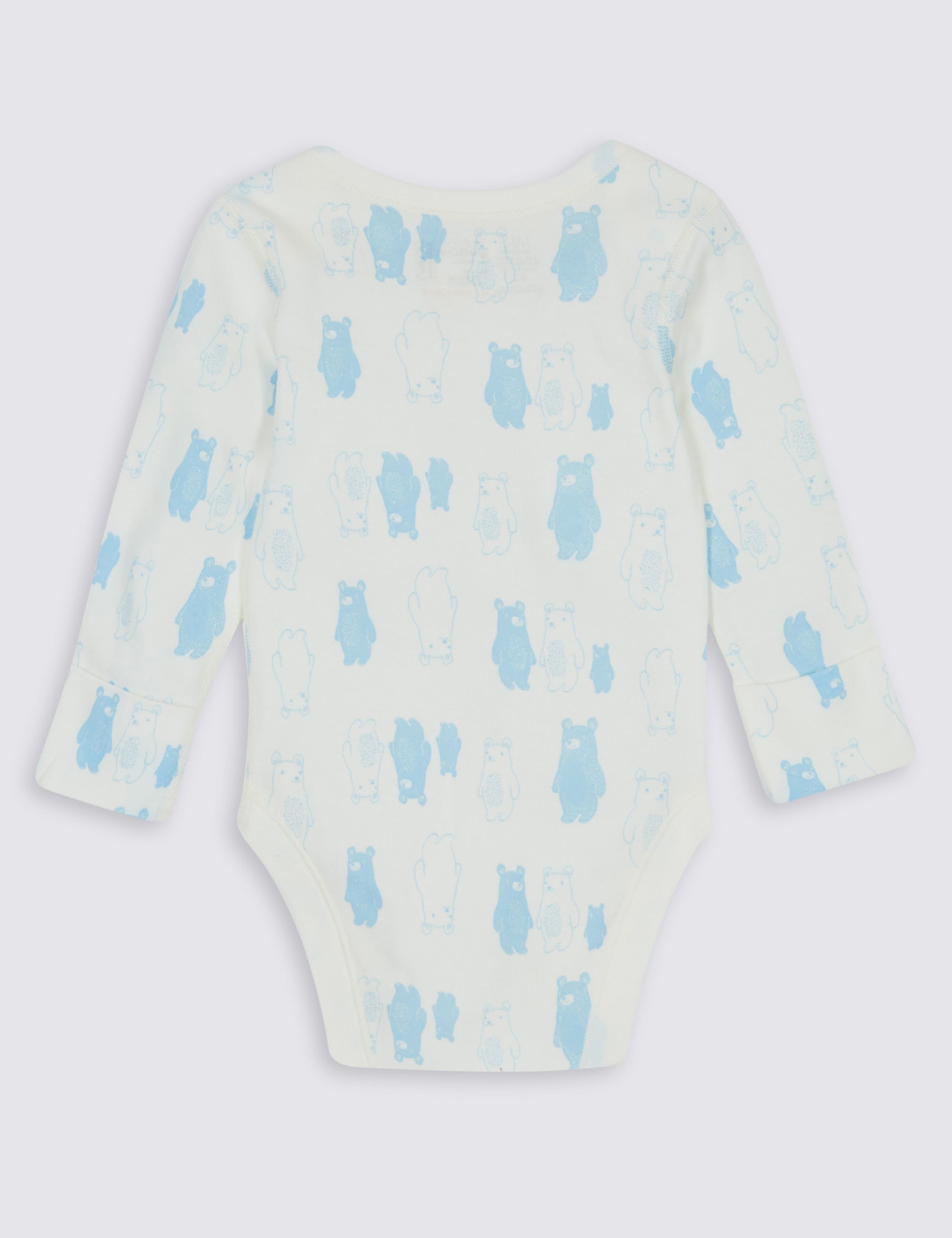7 Pack Boys Bear Skin Kind™ Long Sleeve Bodysuits 7 of 7