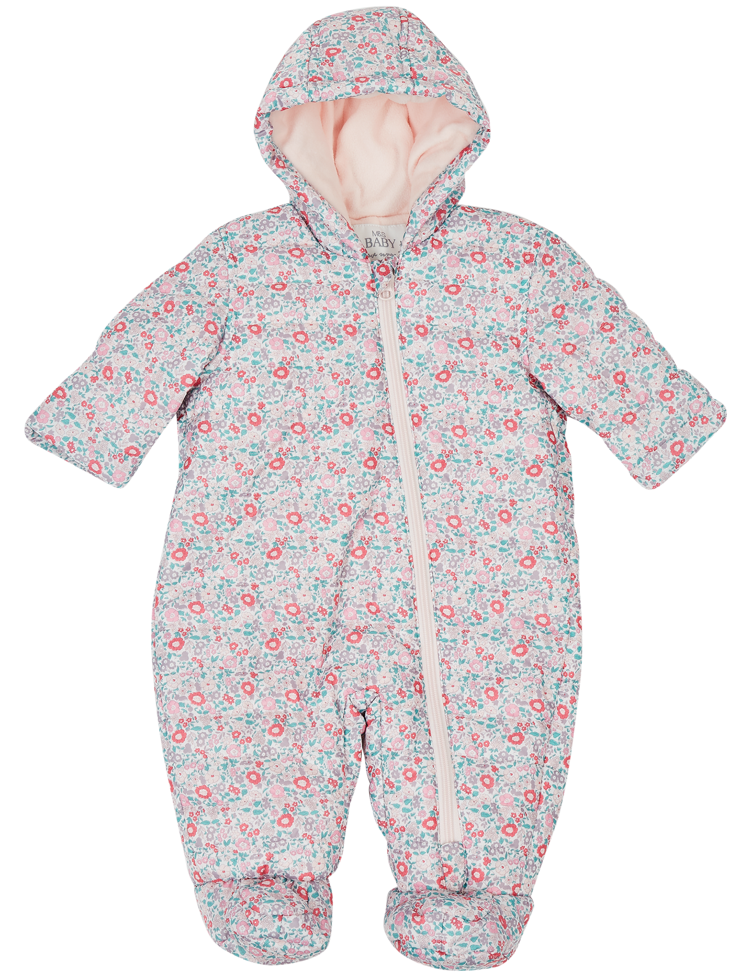 Floral Print Packaway Puffer Snowsuit 5 of 6