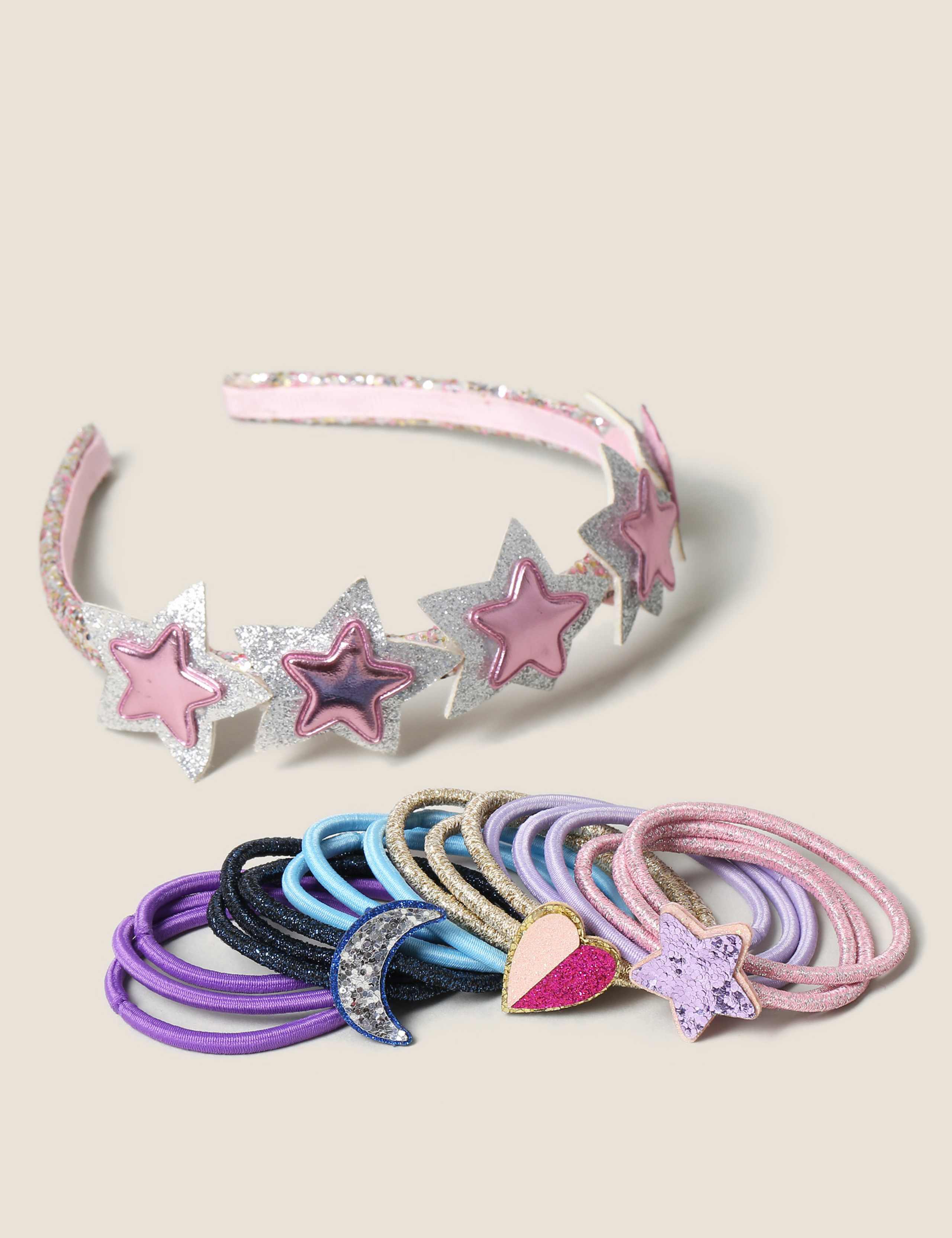 Multipack Glitter Star Headband and Motif Hairbands 2 of 2