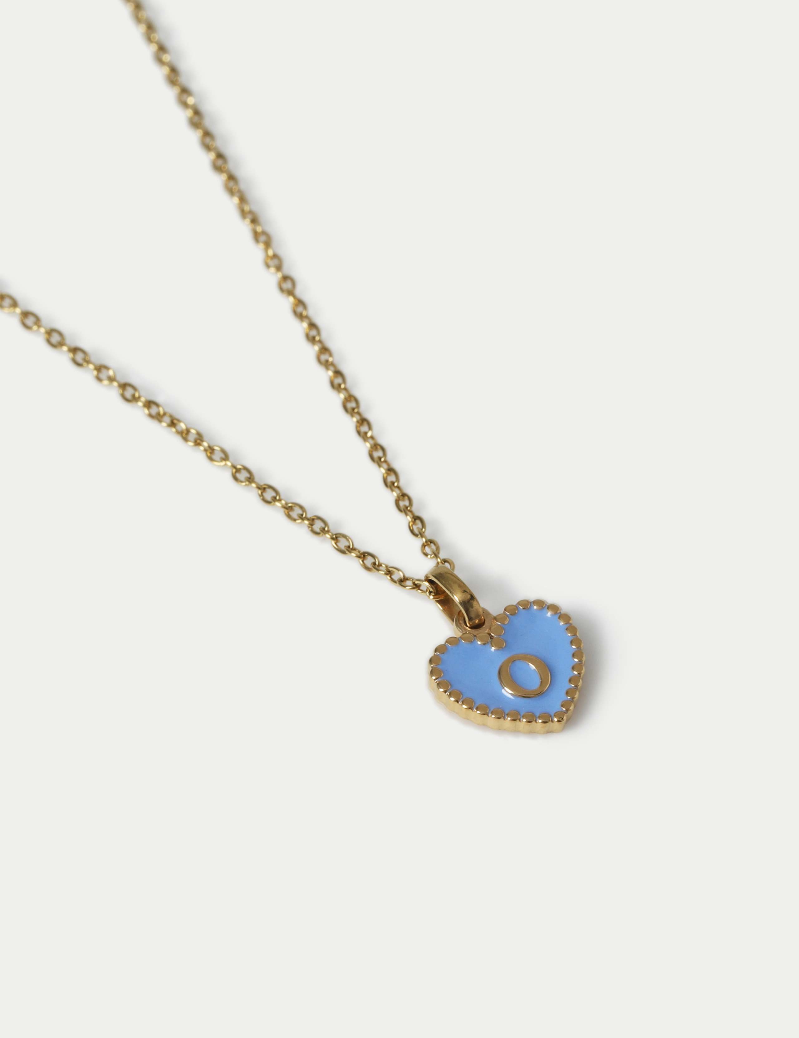 14ct Gold Plated Initial Heart Necklace 2 of 3