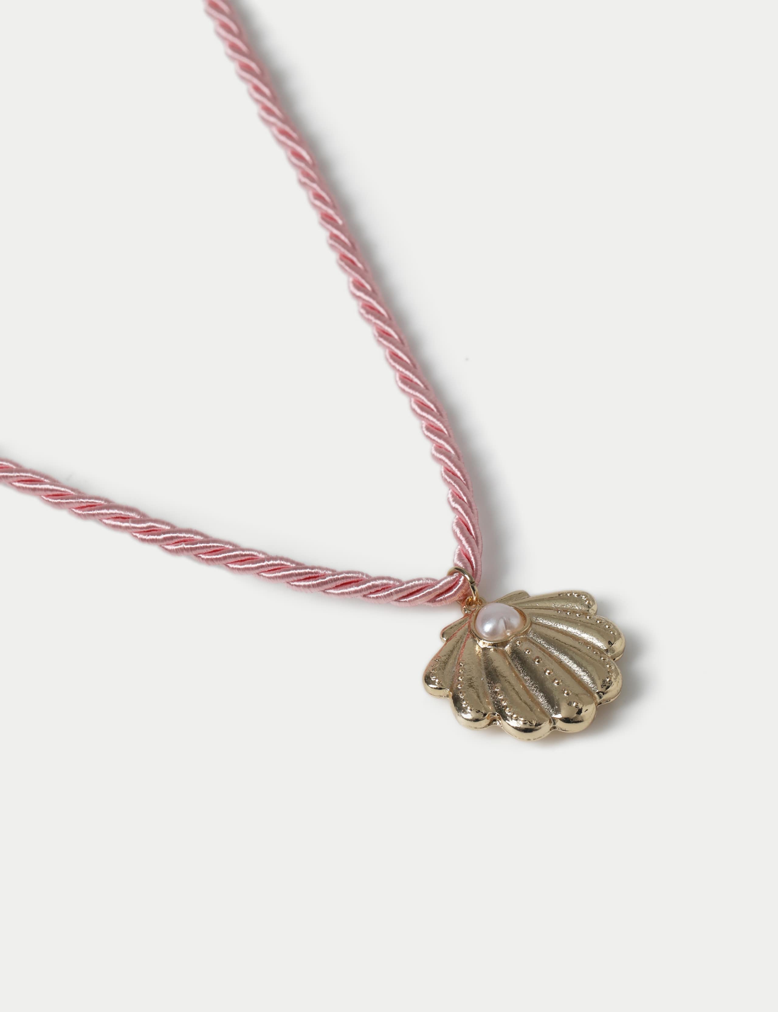 Pearl Shell Pink Rope Necklace 2 of 2