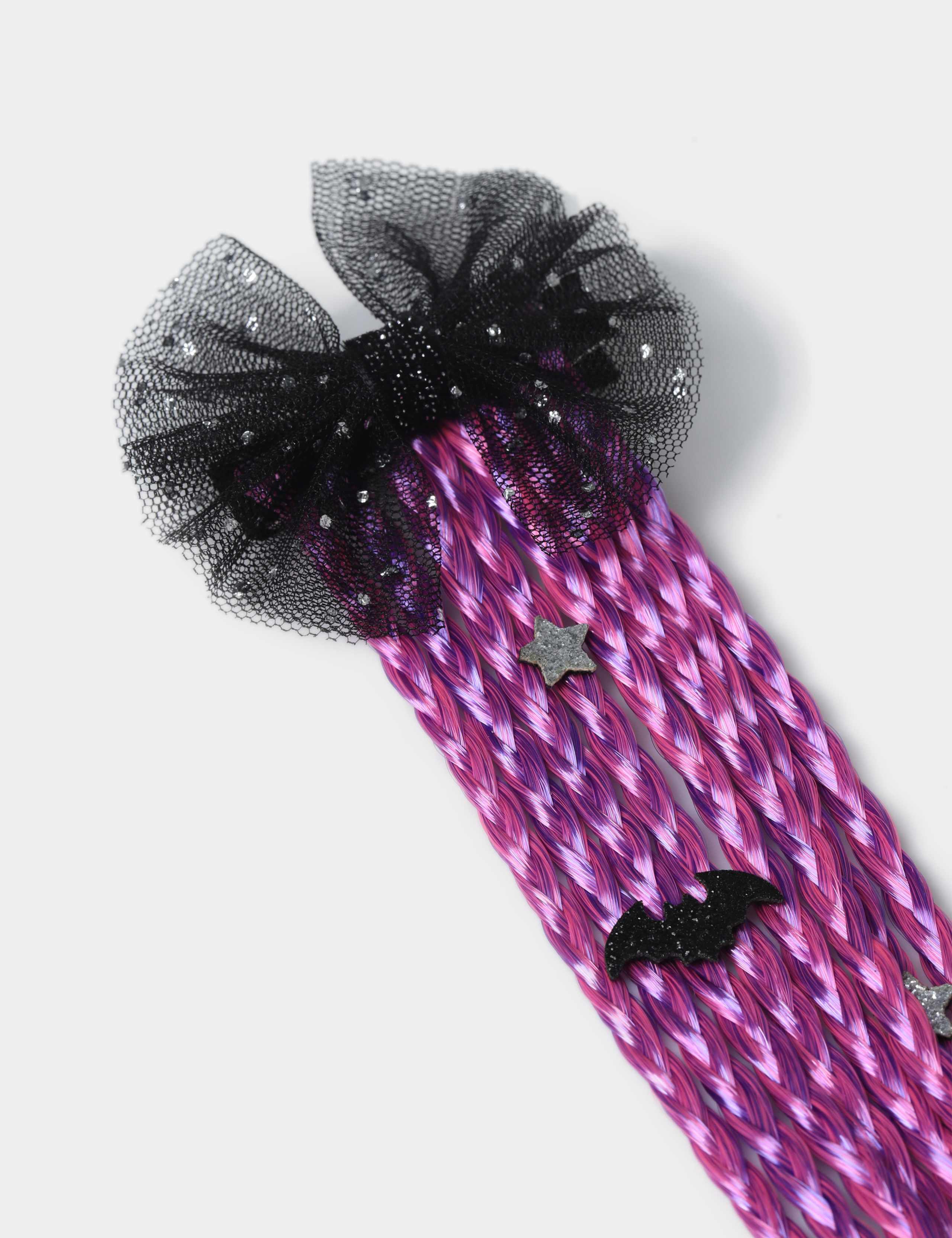 Halloween Pink Bat Fake Hair Clip 3 of 3
