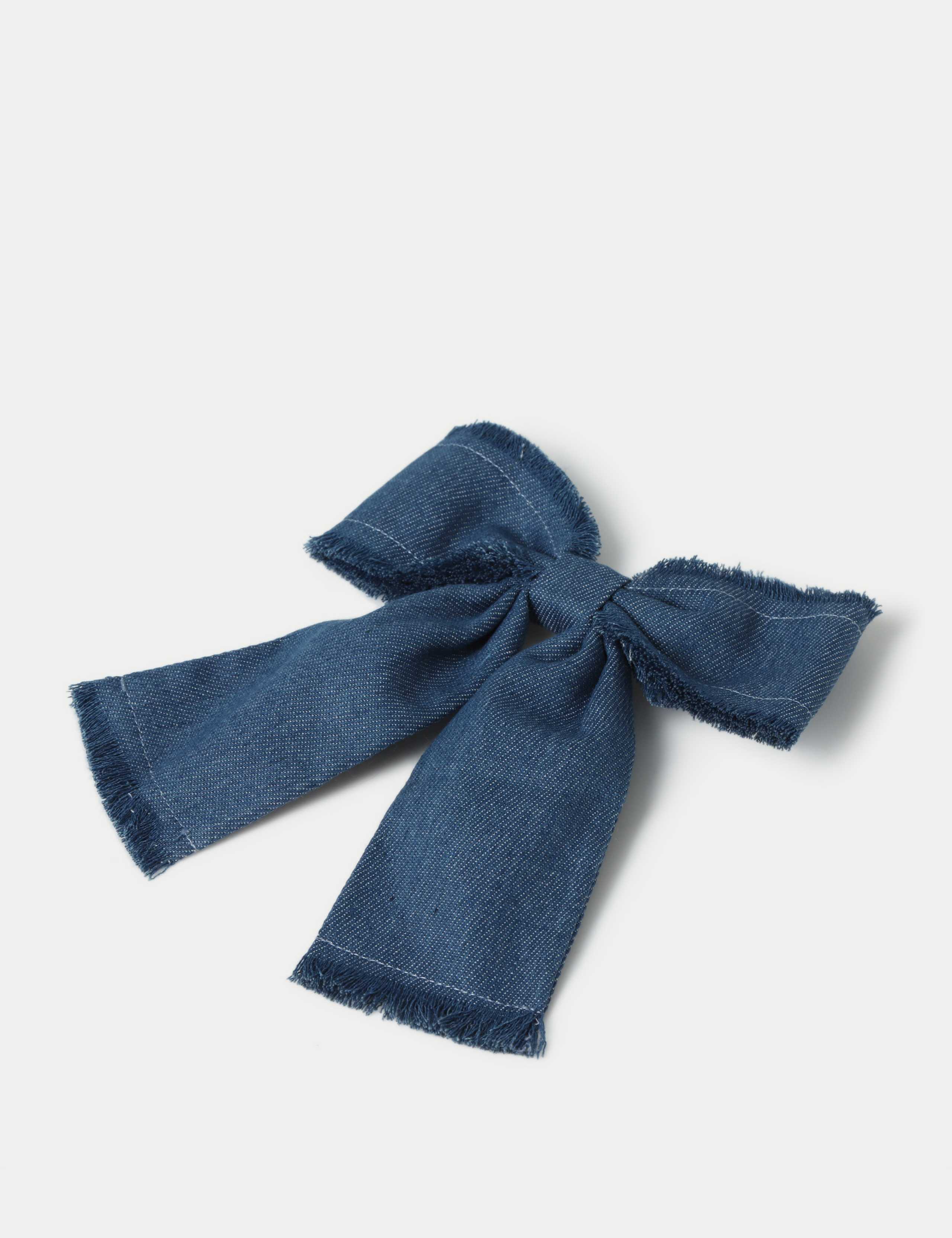 Frayed Denim Bow 2 of 3