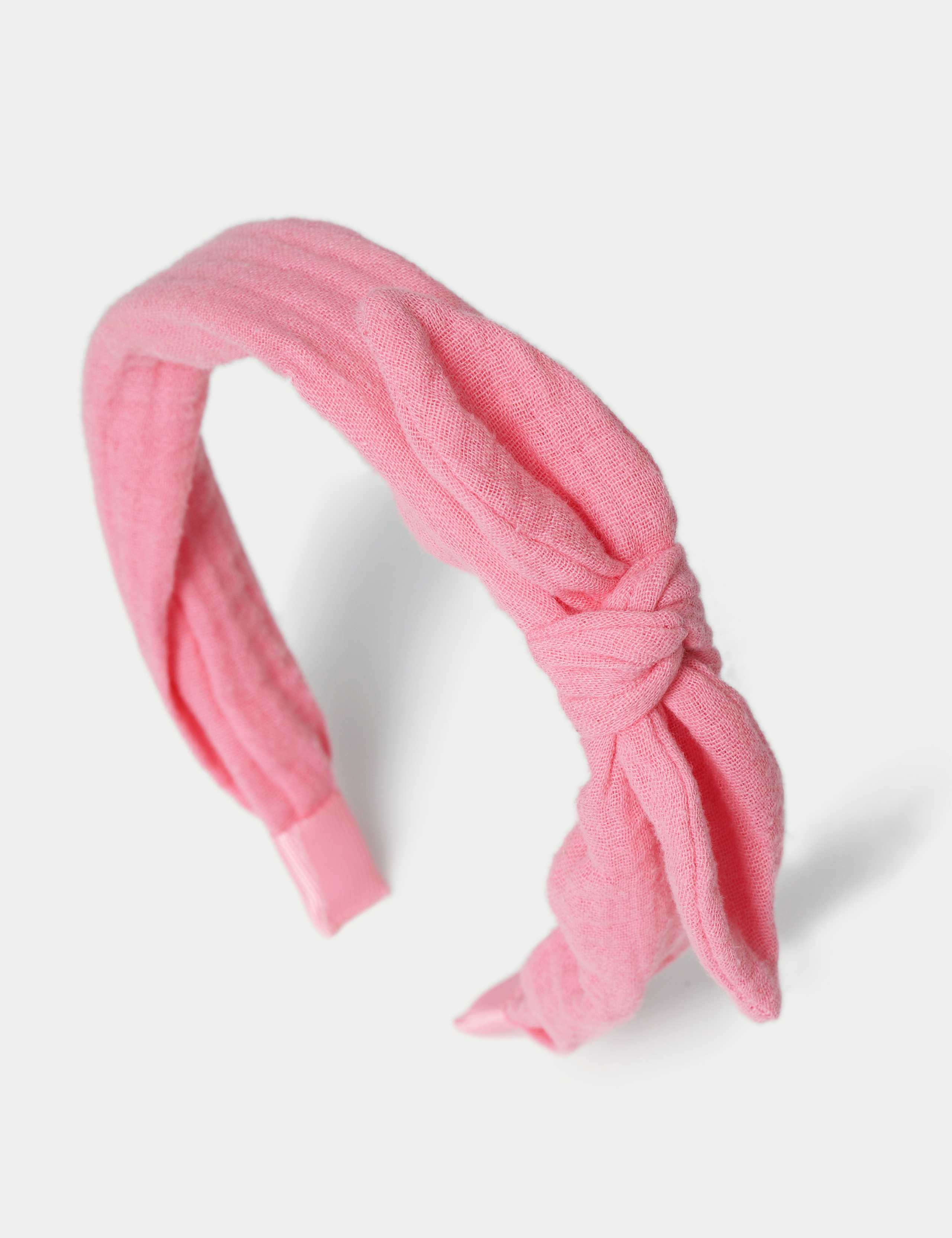 Pink Double Cloth Bow Alice Band 3 of 3