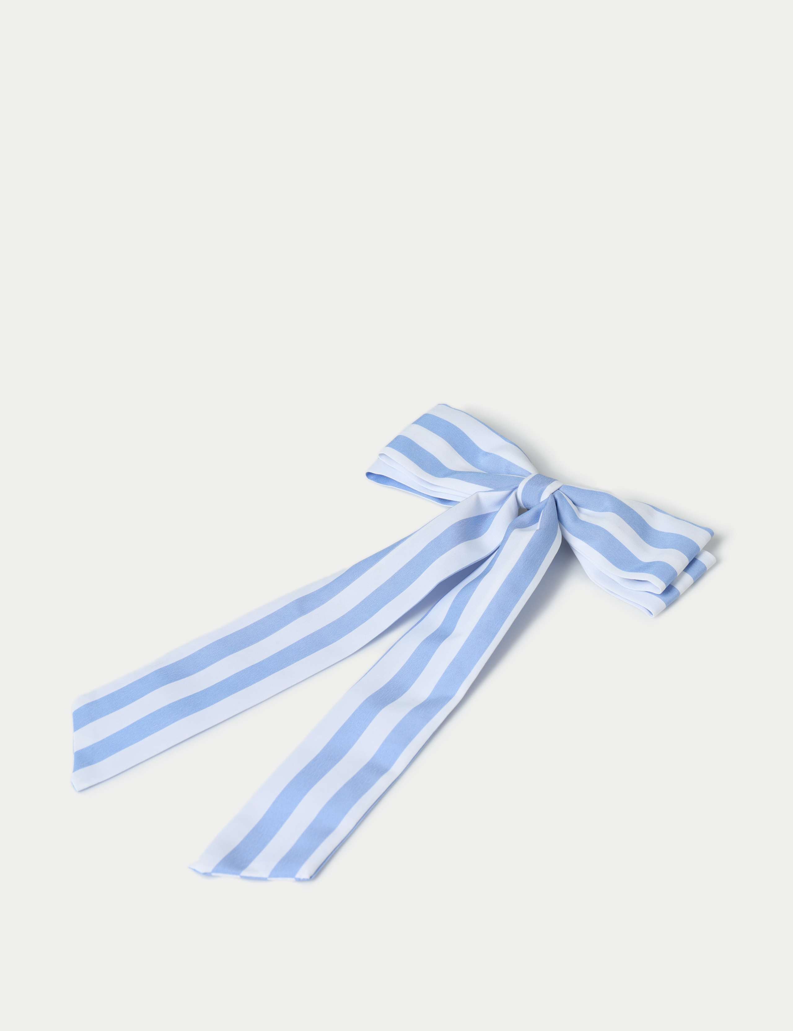 Blue and White Stripe Bow 2 of 3