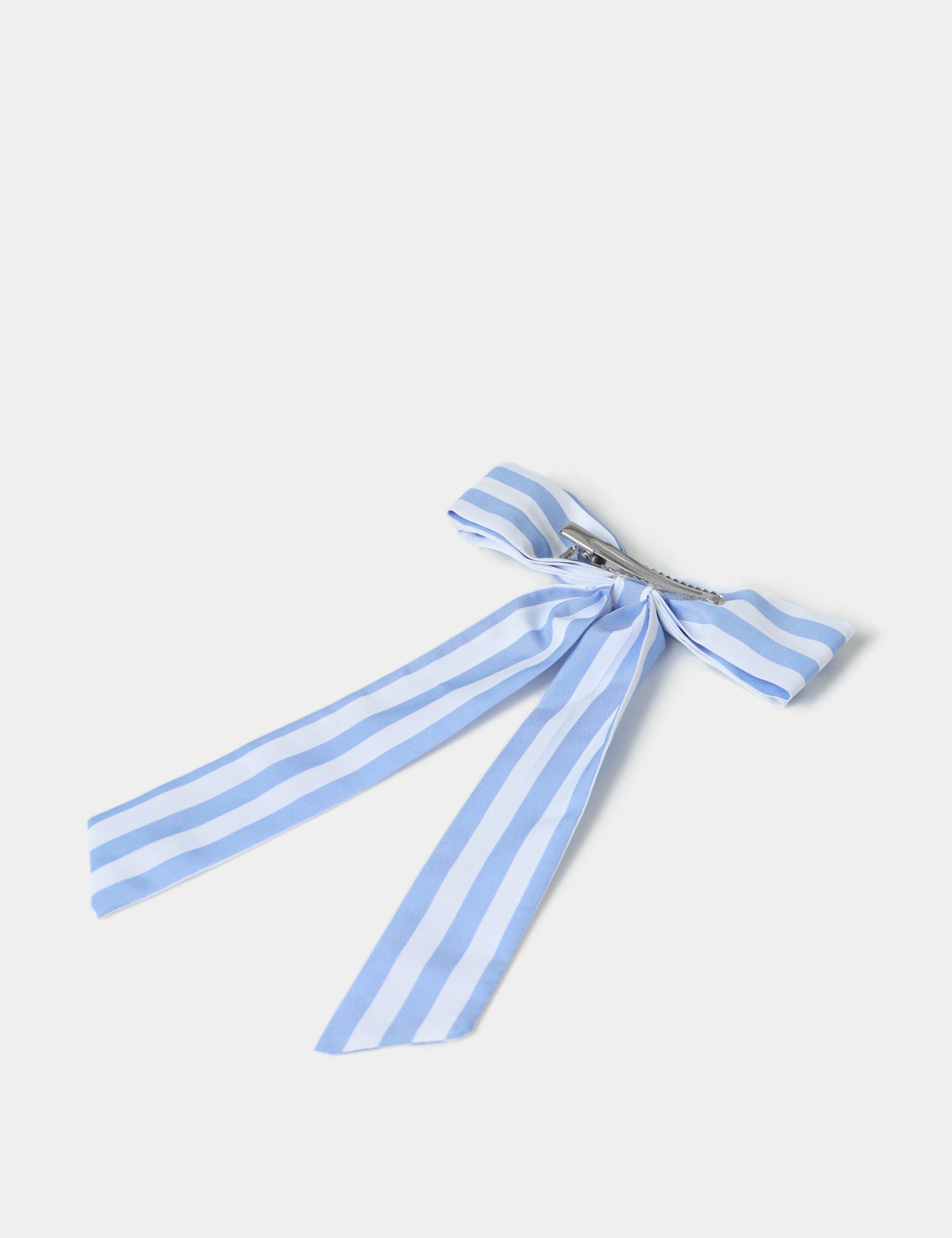 Blue and White Stripe Bow 3 of 3
