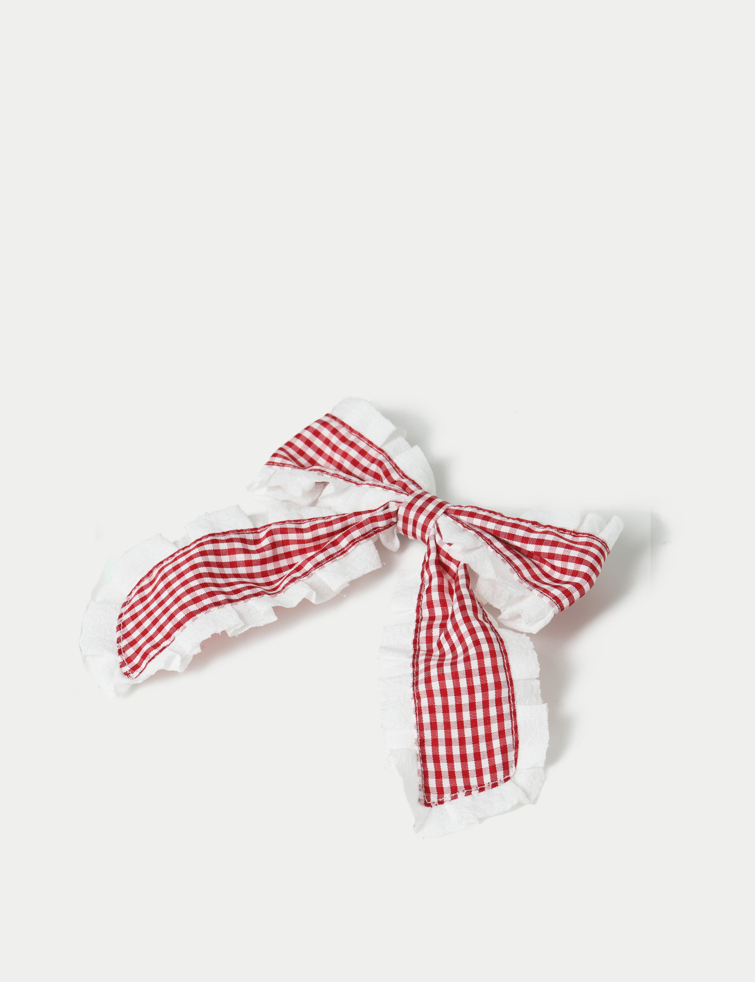 Back To School Gingham Trim Bow 2 of 2