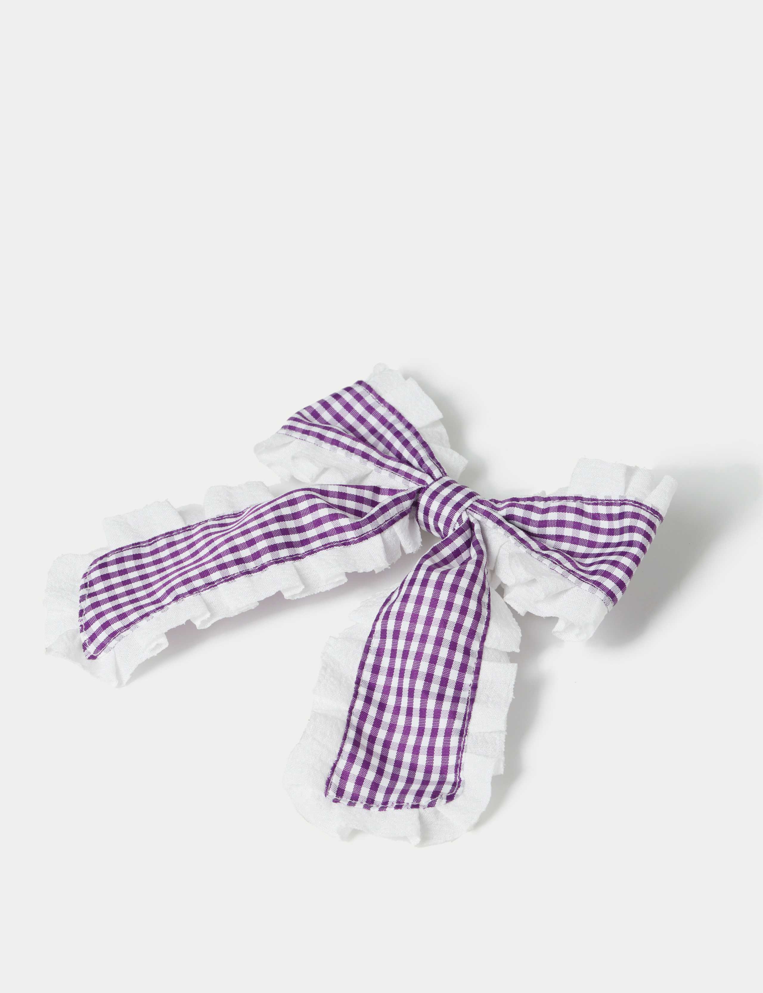Back To School Gingham Trim Bow 2 of 2