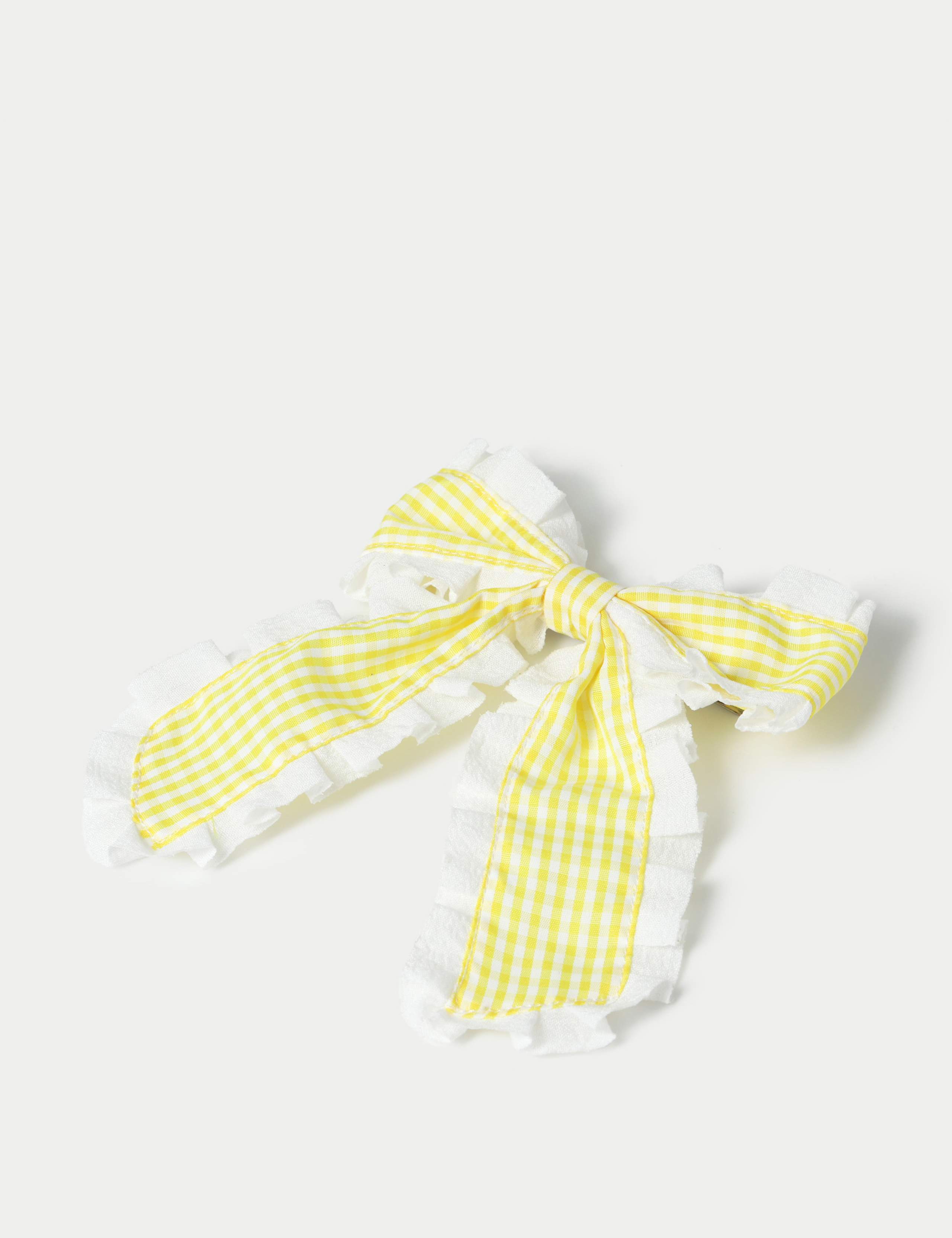 Back To School Gingham Trim Bow 2 of 2