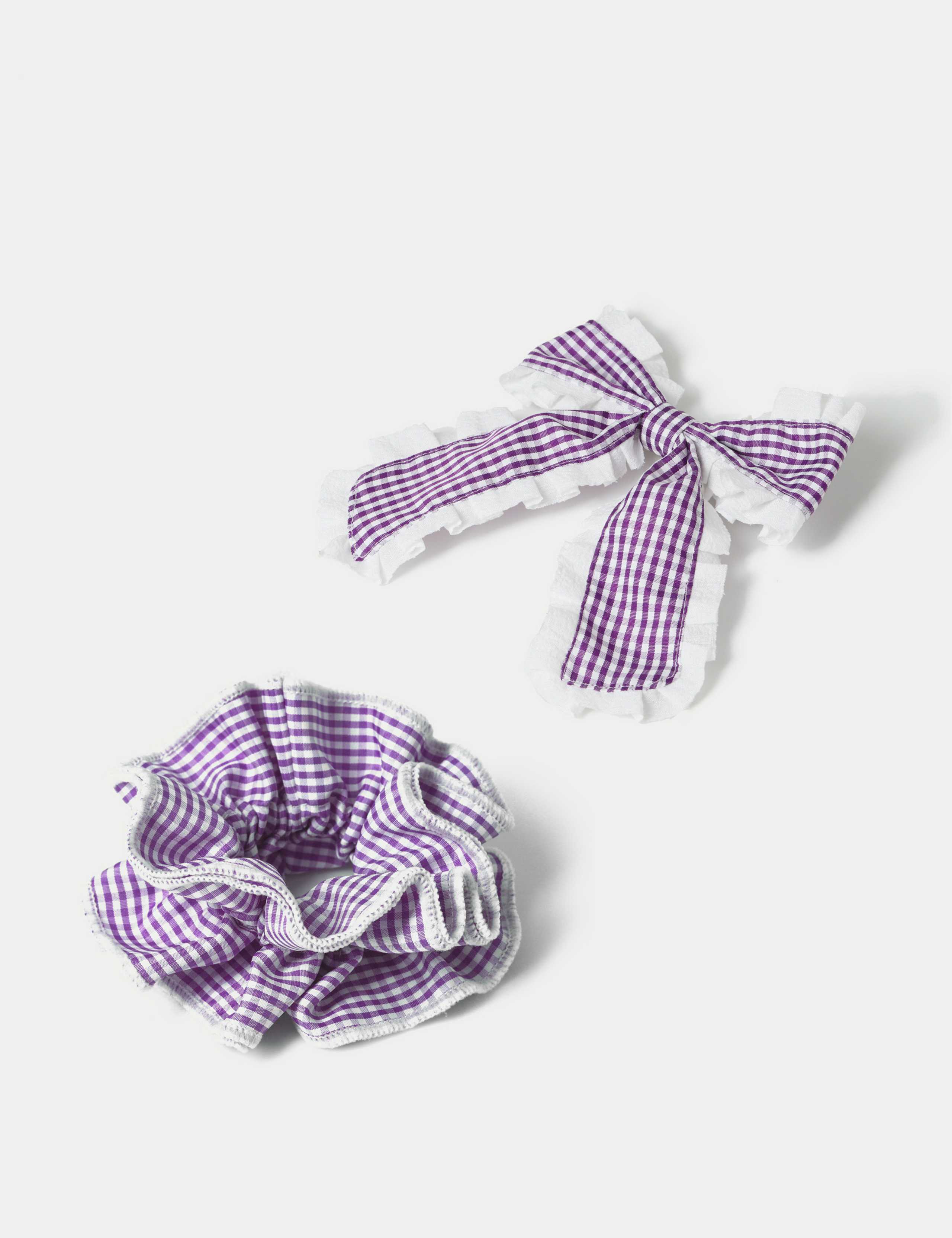Back To School Gingham Scrunchie And Bow 2 of 2