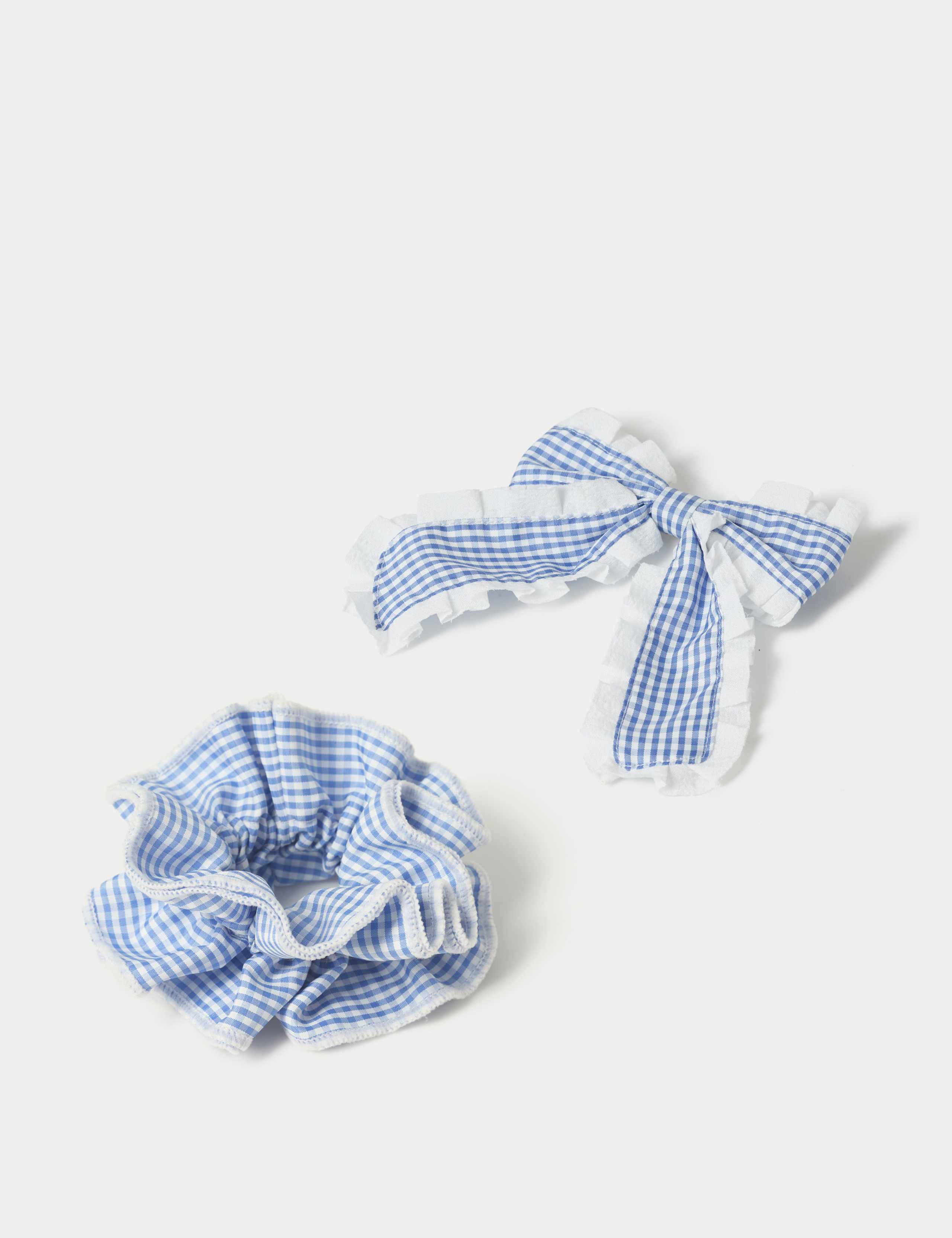 Back To School Gingham Scrunchie And Bow 2 of 2
