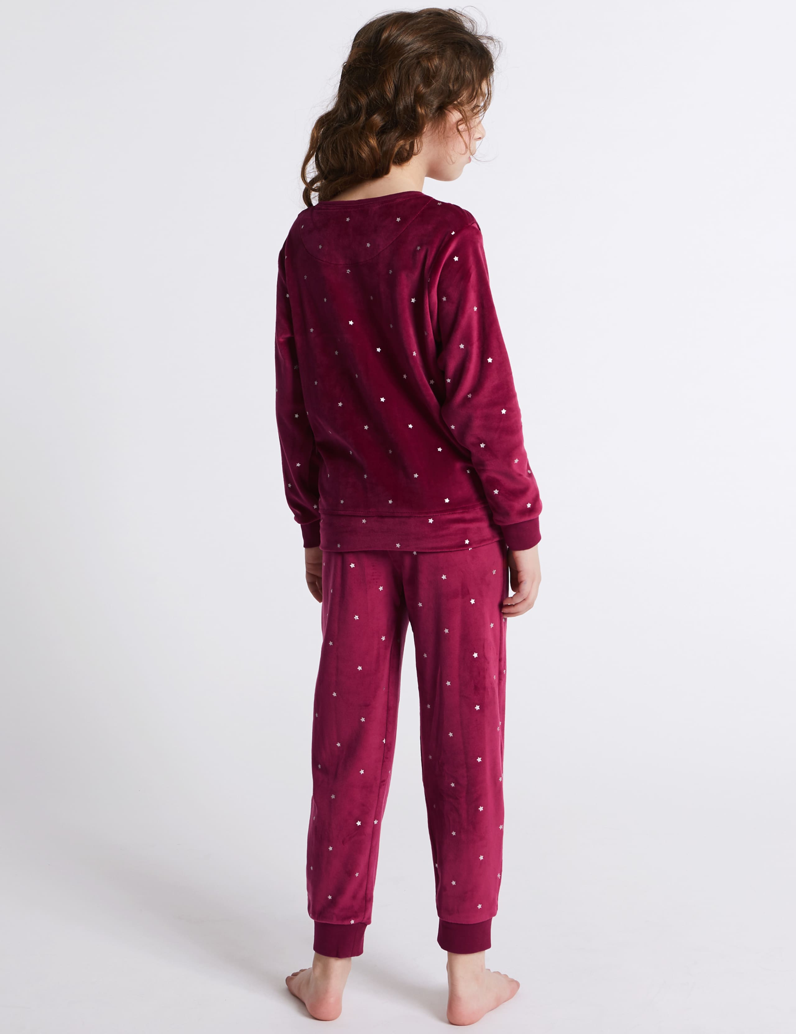 Ruffle Velour Pyjamas (3-16 Years) 2 of 3