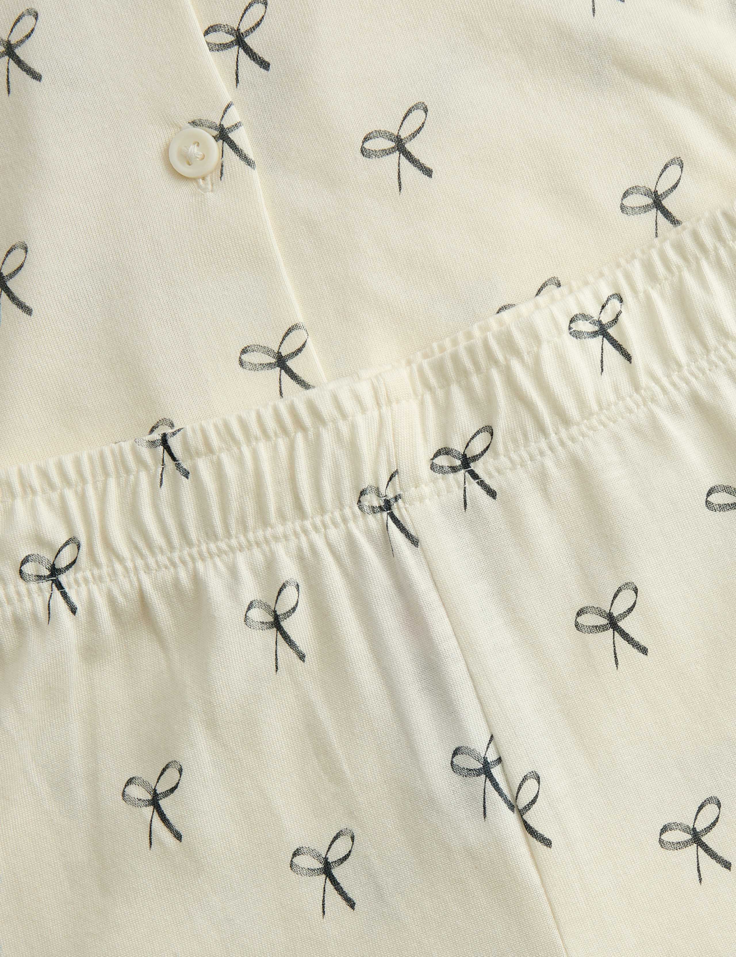 Cotton & Modal Bow Print Pyjamas (12 Mths-8 Yrs) 2 of 3