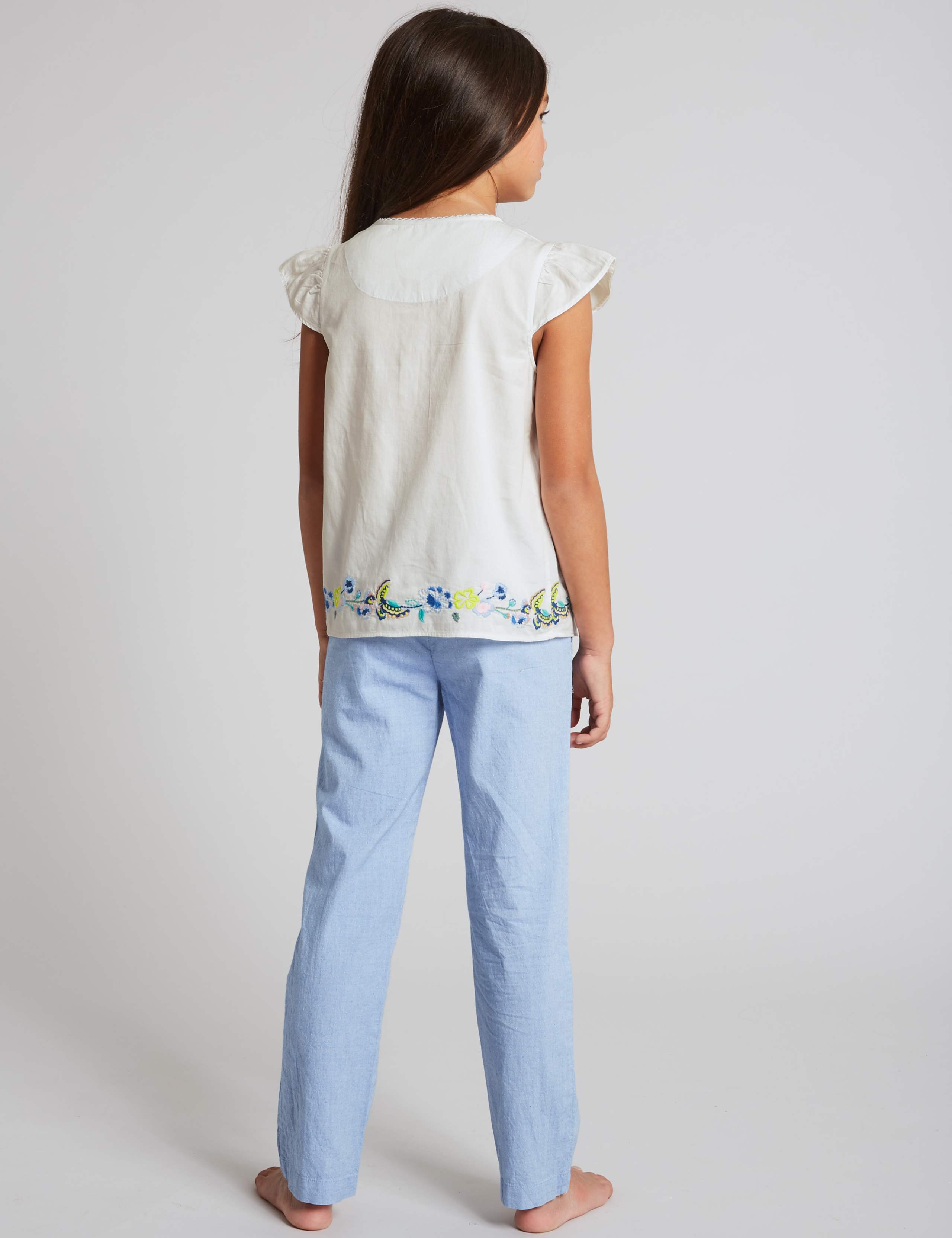 Pure Cotton Embroidered Pyjamas (1-16 Years) 3 of 6