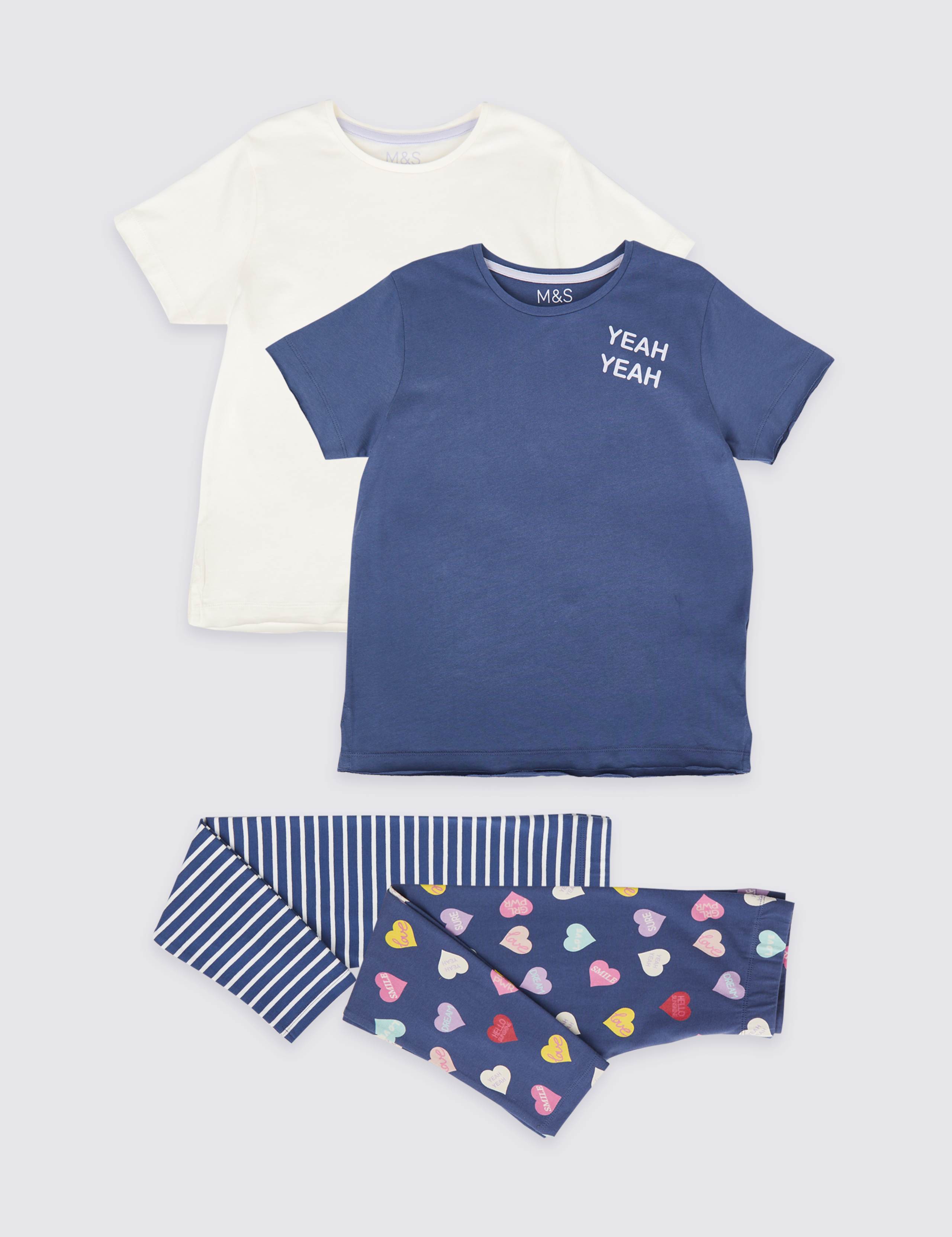 2 Pack Pyjamas (3-16 Years) 1 of 4