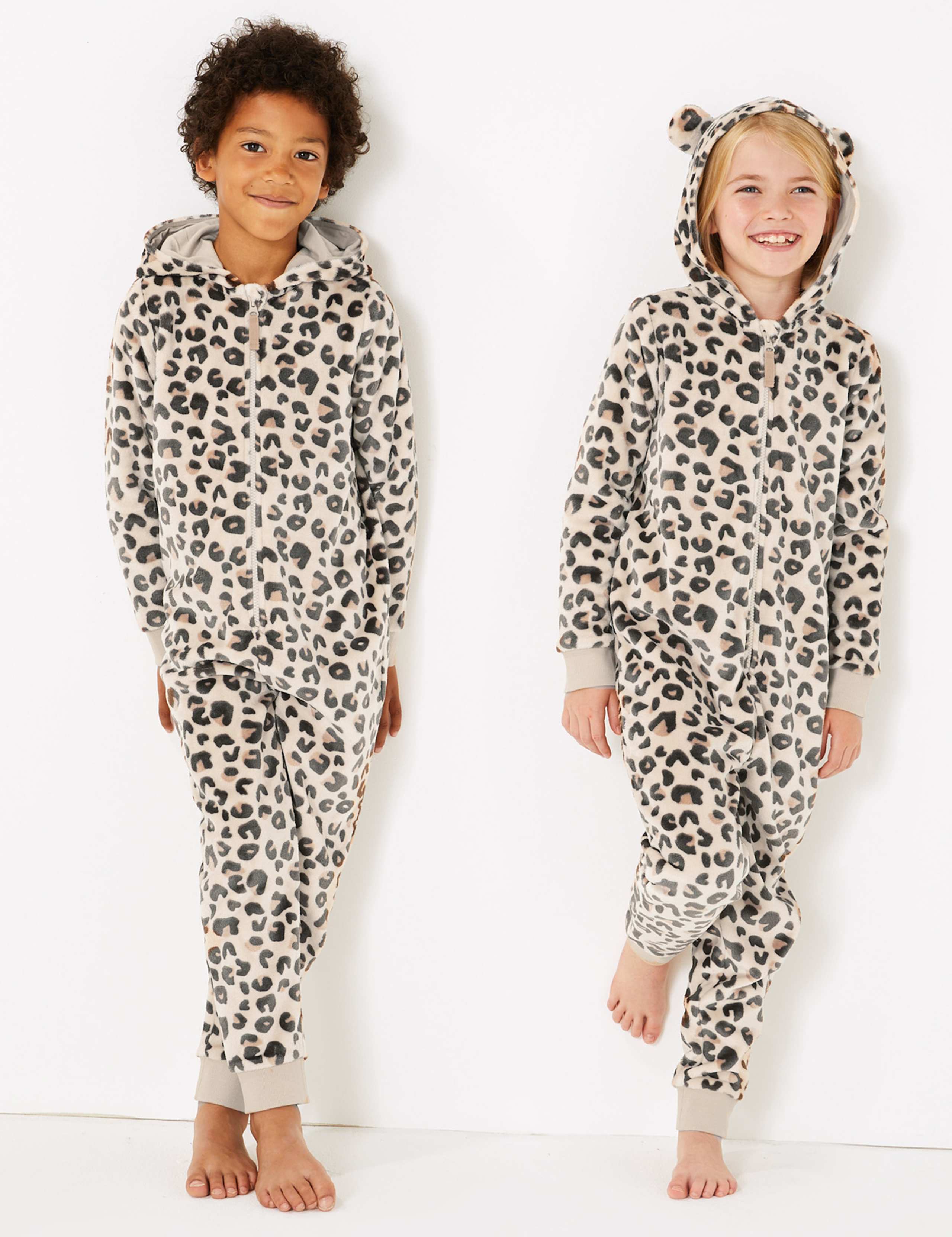 Fleece Leopard Onesie (1-16 Years) 1 of 6