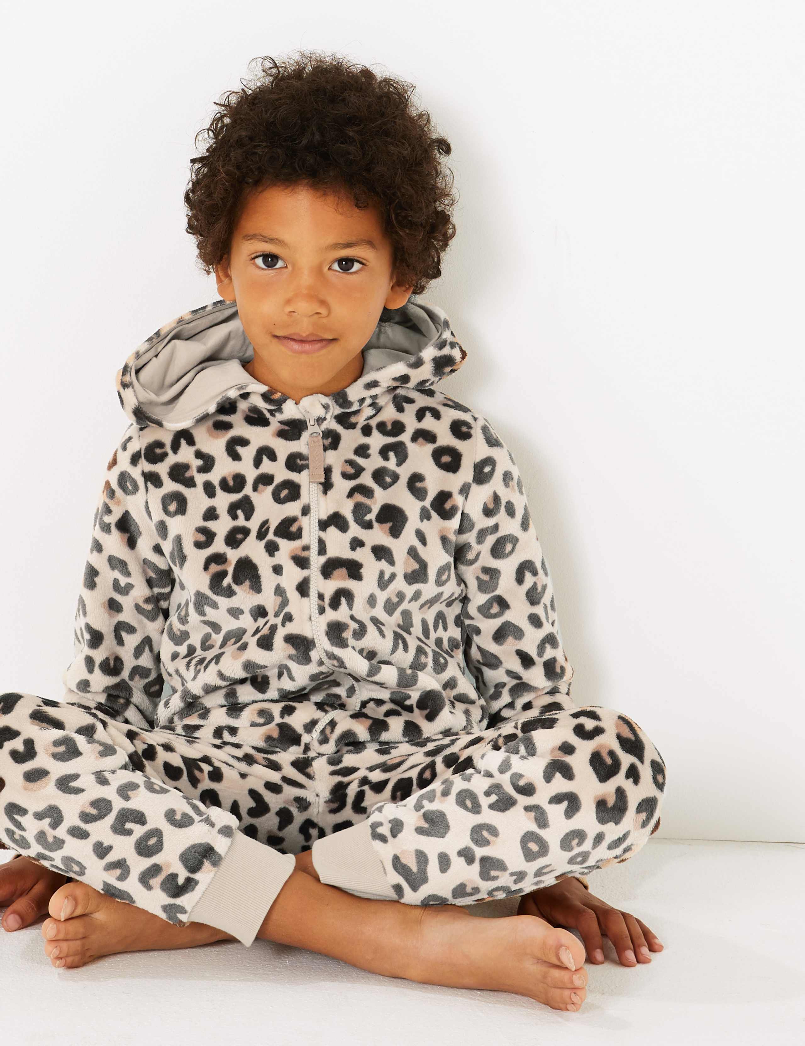 Fleece Leopard Onesie (1-16 Years) 2 of 6