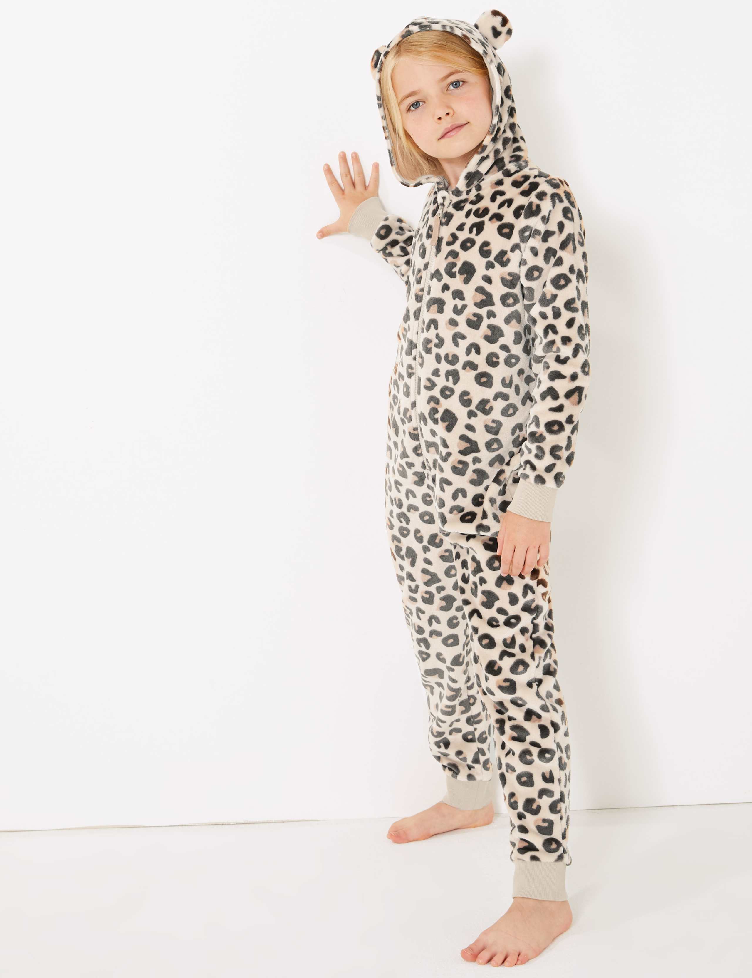 Fleece Leopard Onesie (1-16 Years) 3 of 6