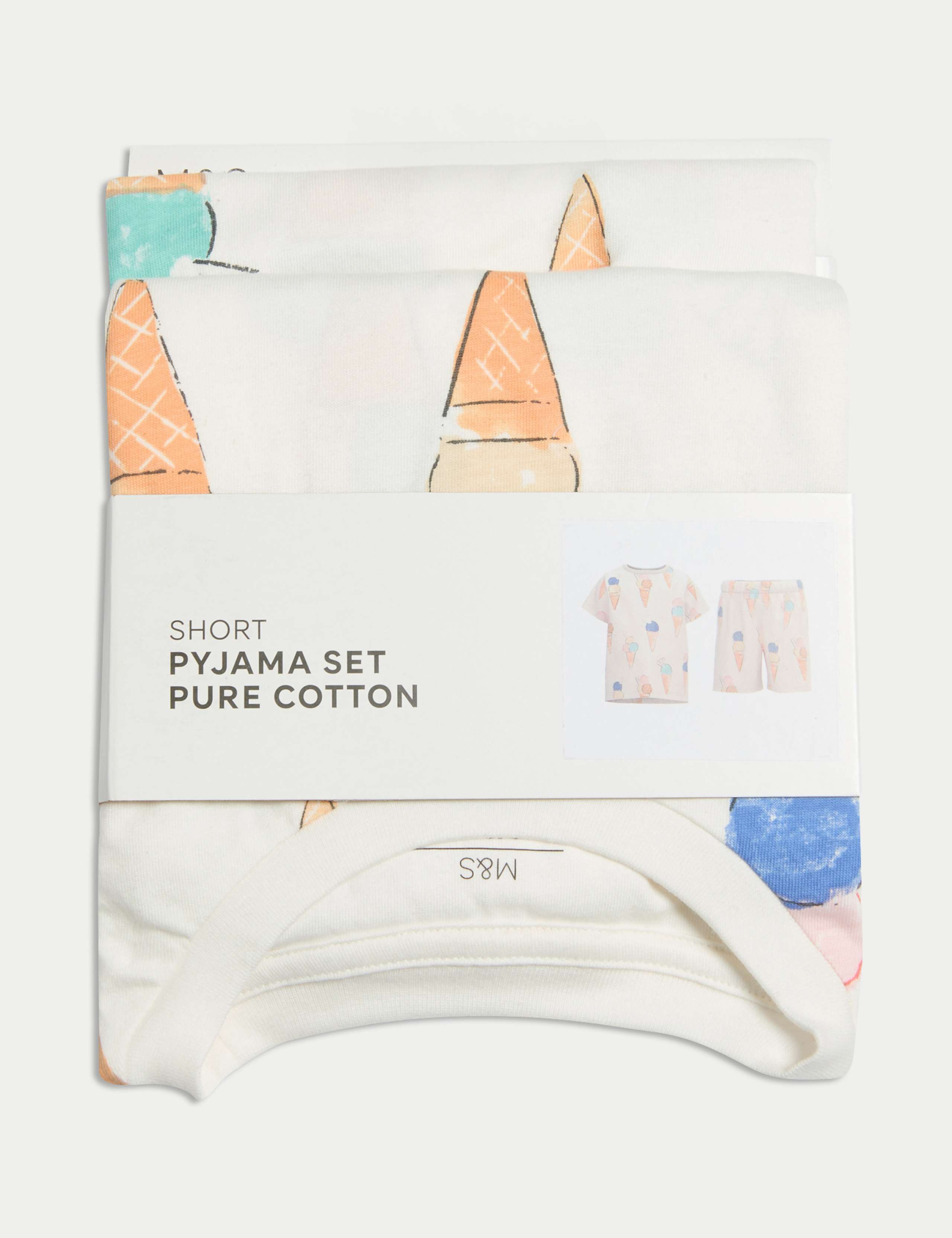 Pure Cotton Ice Cream Print Pyjamas (1-16 Yrs) 2 of 2